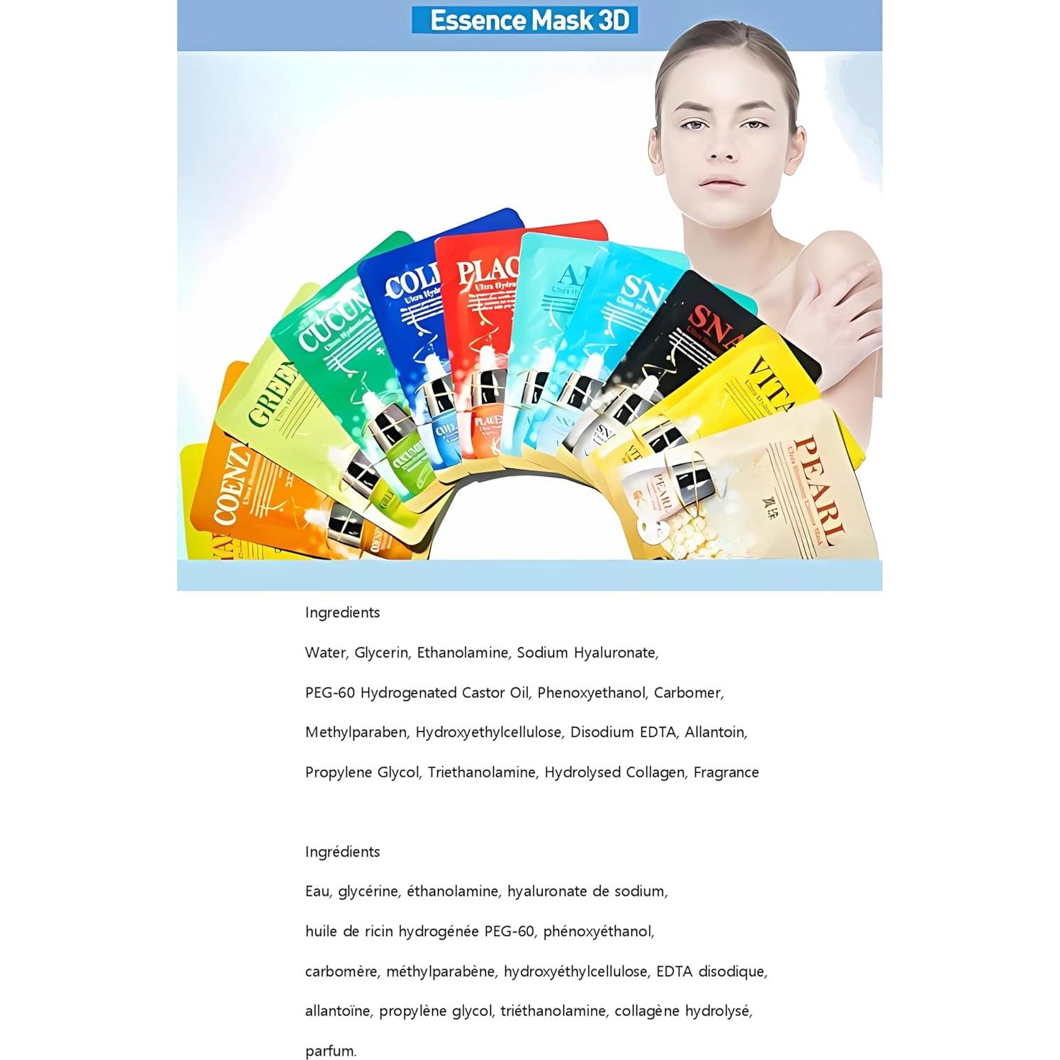 Máscara Facial Hidratante Hoja NEWTOKI 13 Hojas Coreana