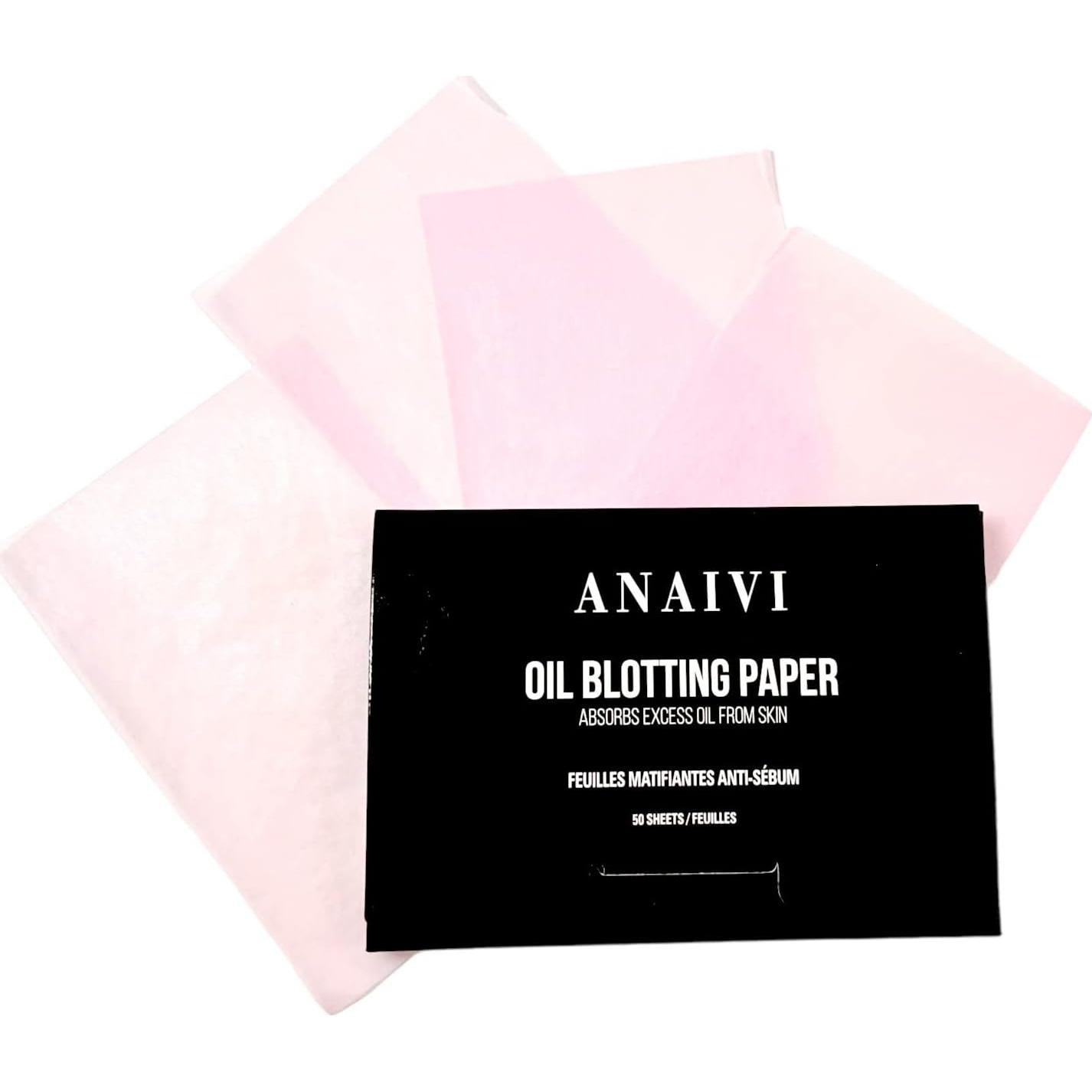 Papel Absorbente de Aceite Facial Anaivi - 50 Hojas Rosa
