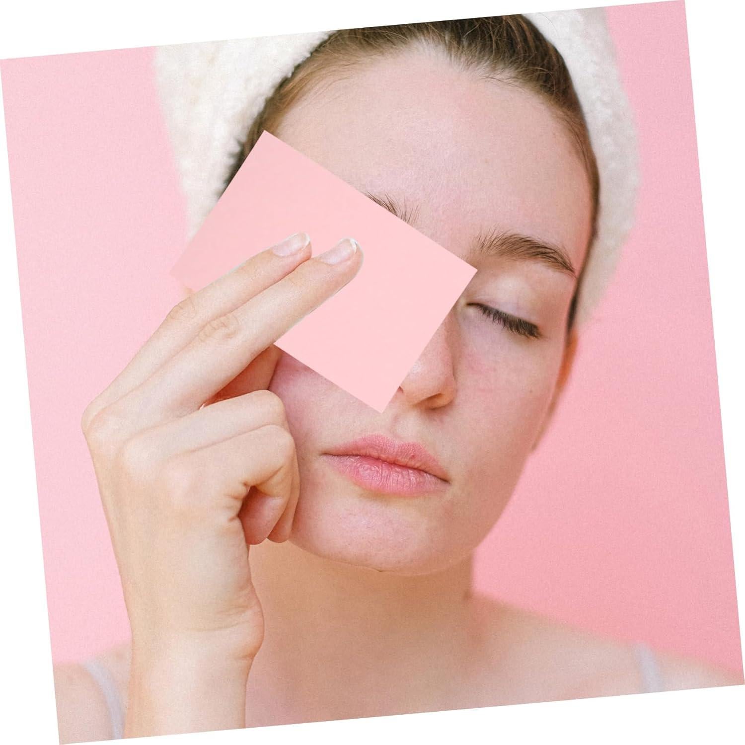 300 Hojas Absorbentes de Aceite Facial Ipetboom Rosa Viaje