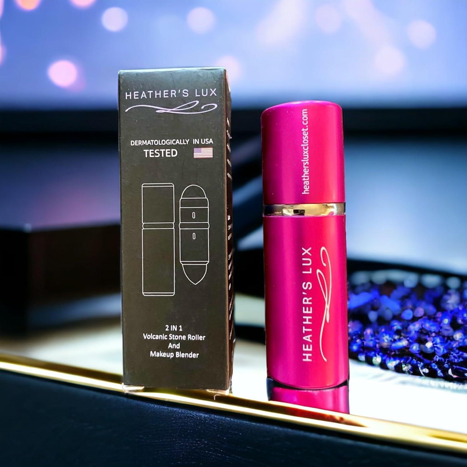 Rodillo Facial LUX de HEATHER, Piedra Volcánica 2 en 1 para Piel Grasa