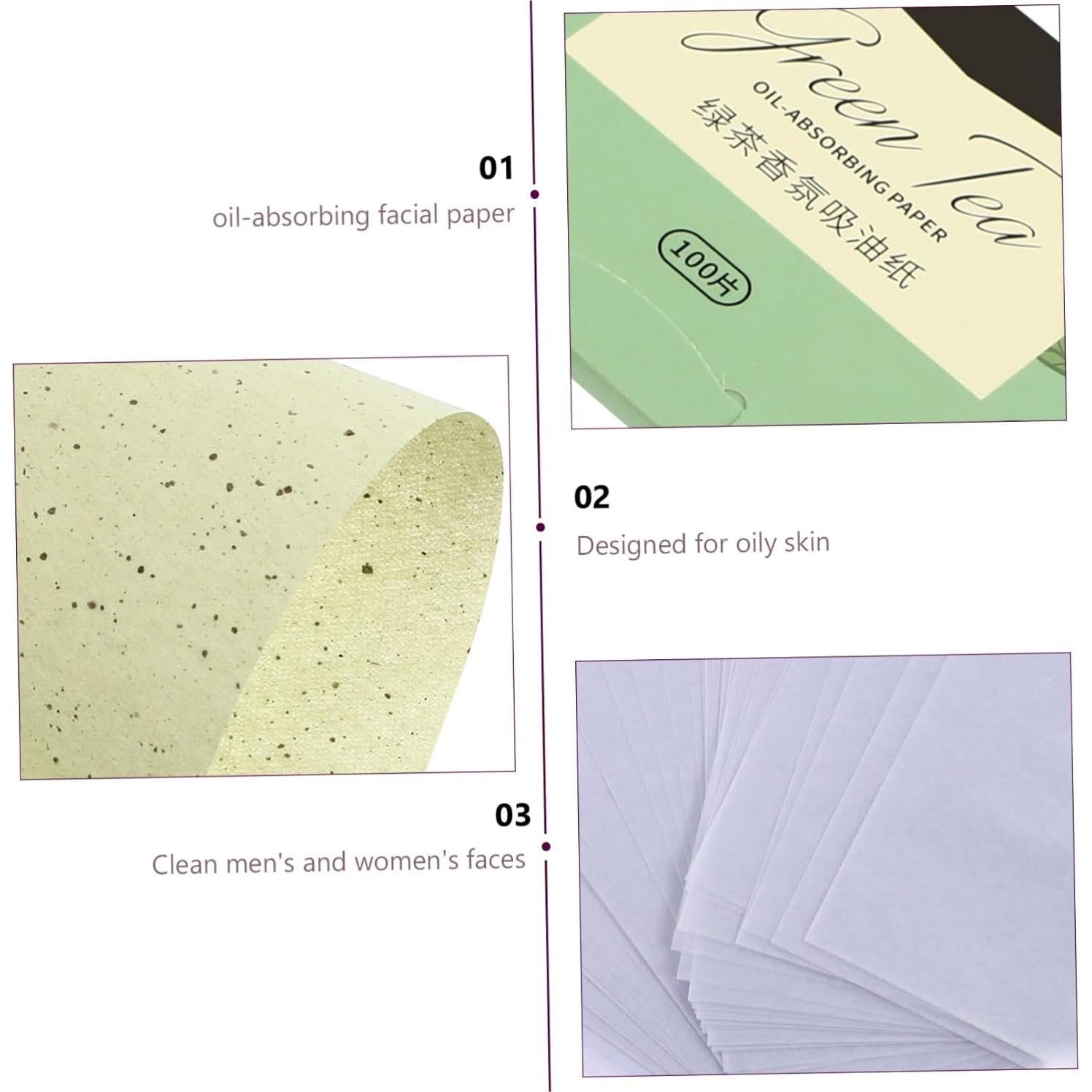 Gatuida 100 Hojas Absorbentes de Aceite Facial 9.5x6.5cm