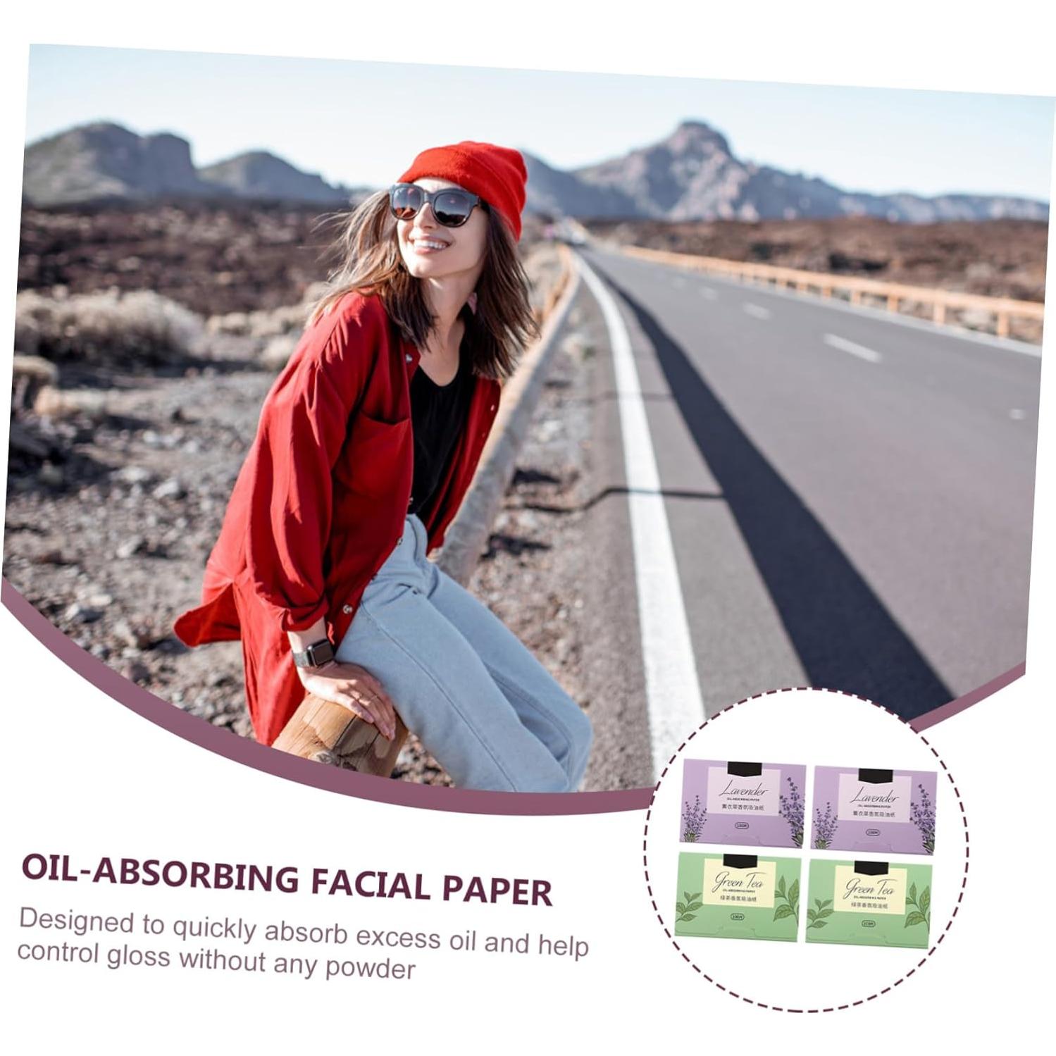 Gatuida 100 Hojas Absorbentes de Aceite Facial 9.5x6.5cm