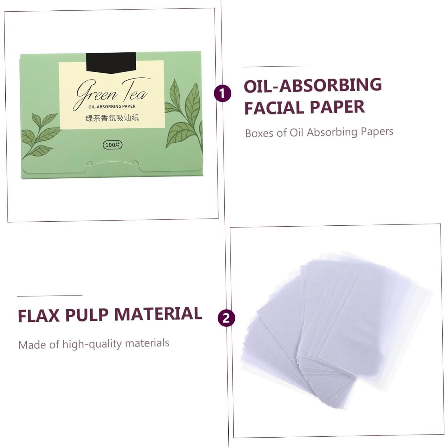 Gatuida 100 Hojas Absorbentes de Aceite Facial 9.5x6.5cm