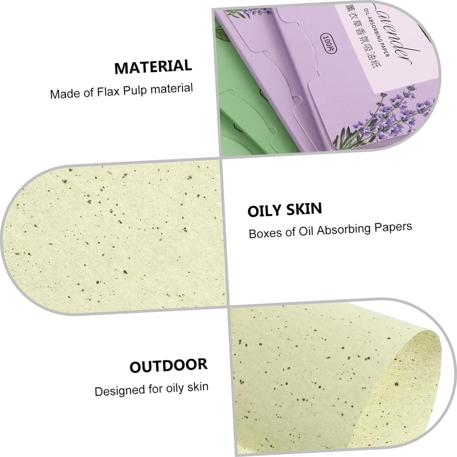 Gatuida 100 Hojas Absorbentes de Aceite Facial 9.5x6.5cm