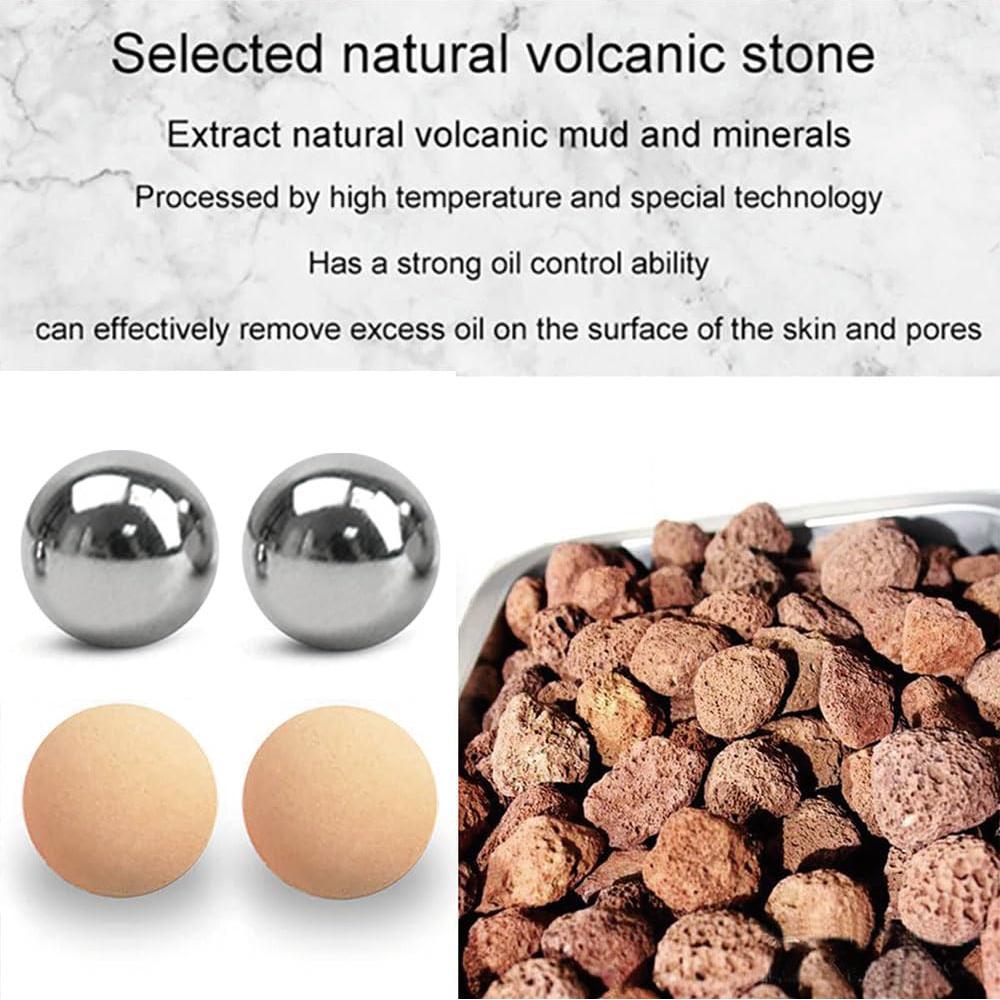 Rodillo Facial REVLON 2 Bolas Acero Inoxidable y Volcánica