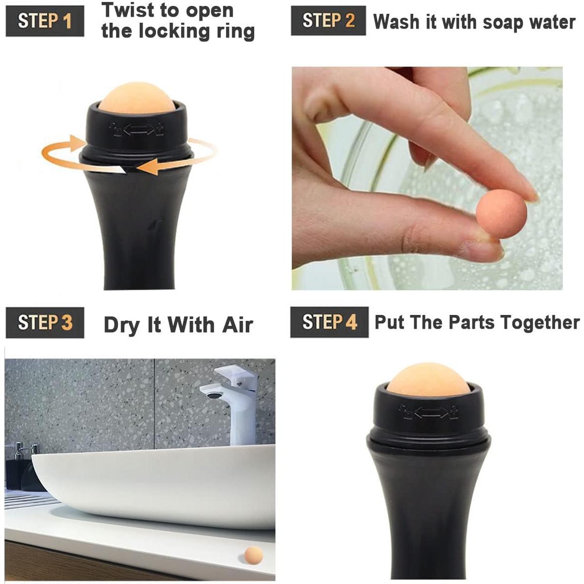 Rodillo Facial REVLON 2 Bolas Acero Inoxidable y Volcánica