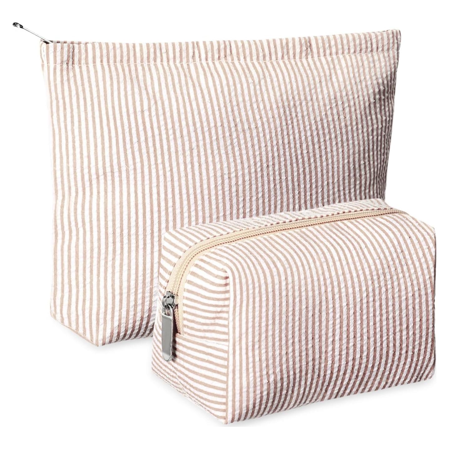 Juego de 2 Neceseres de Maquillaje Huhumy Caqui 25.4x17cm