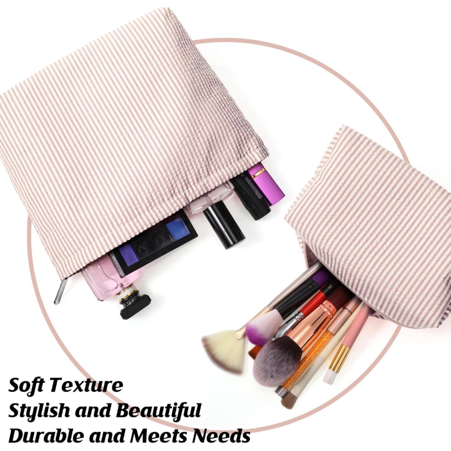 Juego de 2 Neceseres de Maquillaje Huhumy Caqui 25.4x17cm