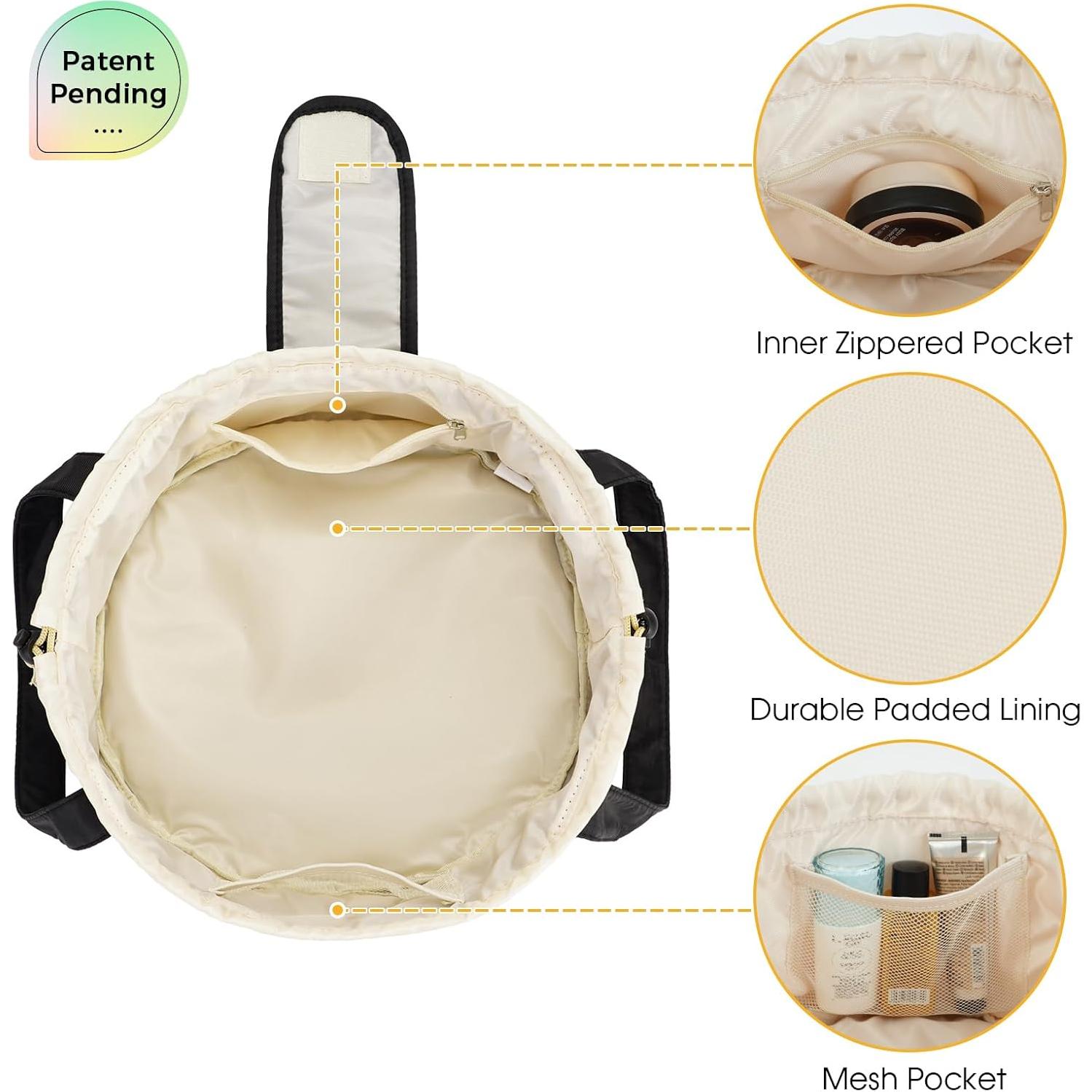 Bolsa de Maquillaje Narwey Grande Negra 28x16x30cm Impermeable