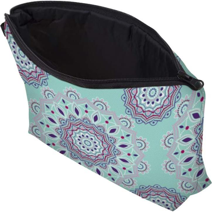 Bolsa Cosmética Impermeable Deanfun para Mujeres, Flores Mandala