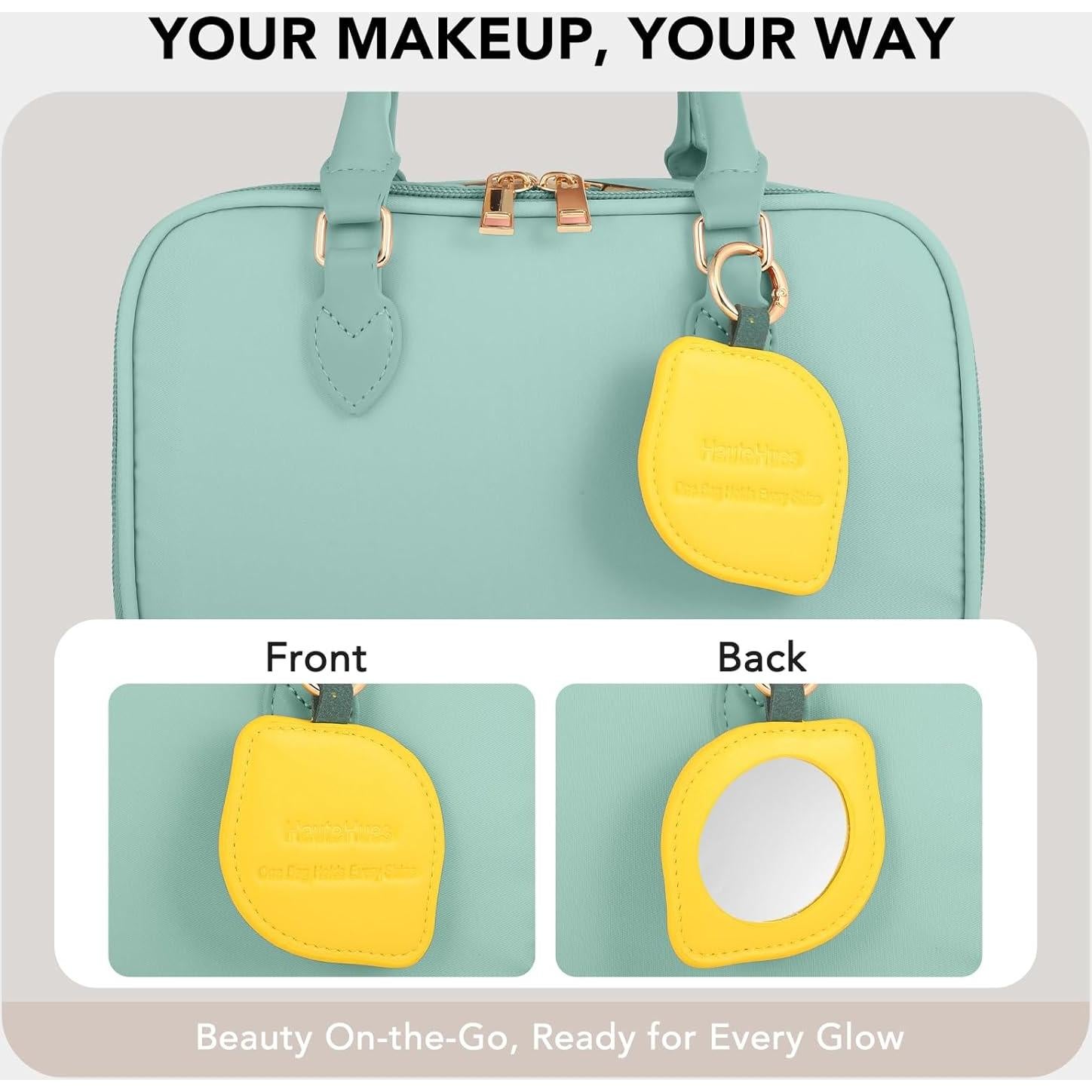 Bolsa de Maquillaje de Viaje Azul para Mujeres 24.9x16.3cm