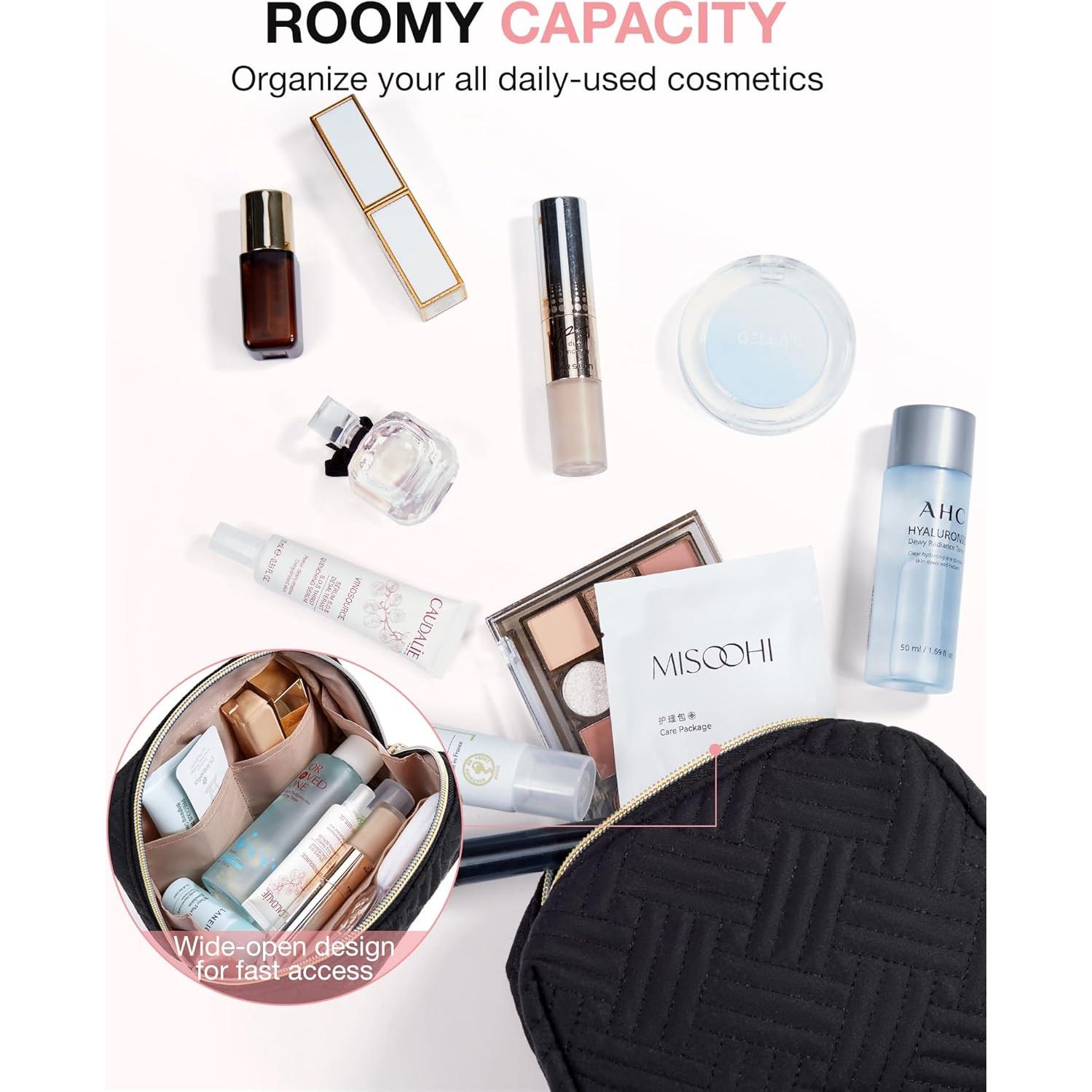 Bolsa de Maquillaje Pequeña BAGSMART Negra Resistente al Agua