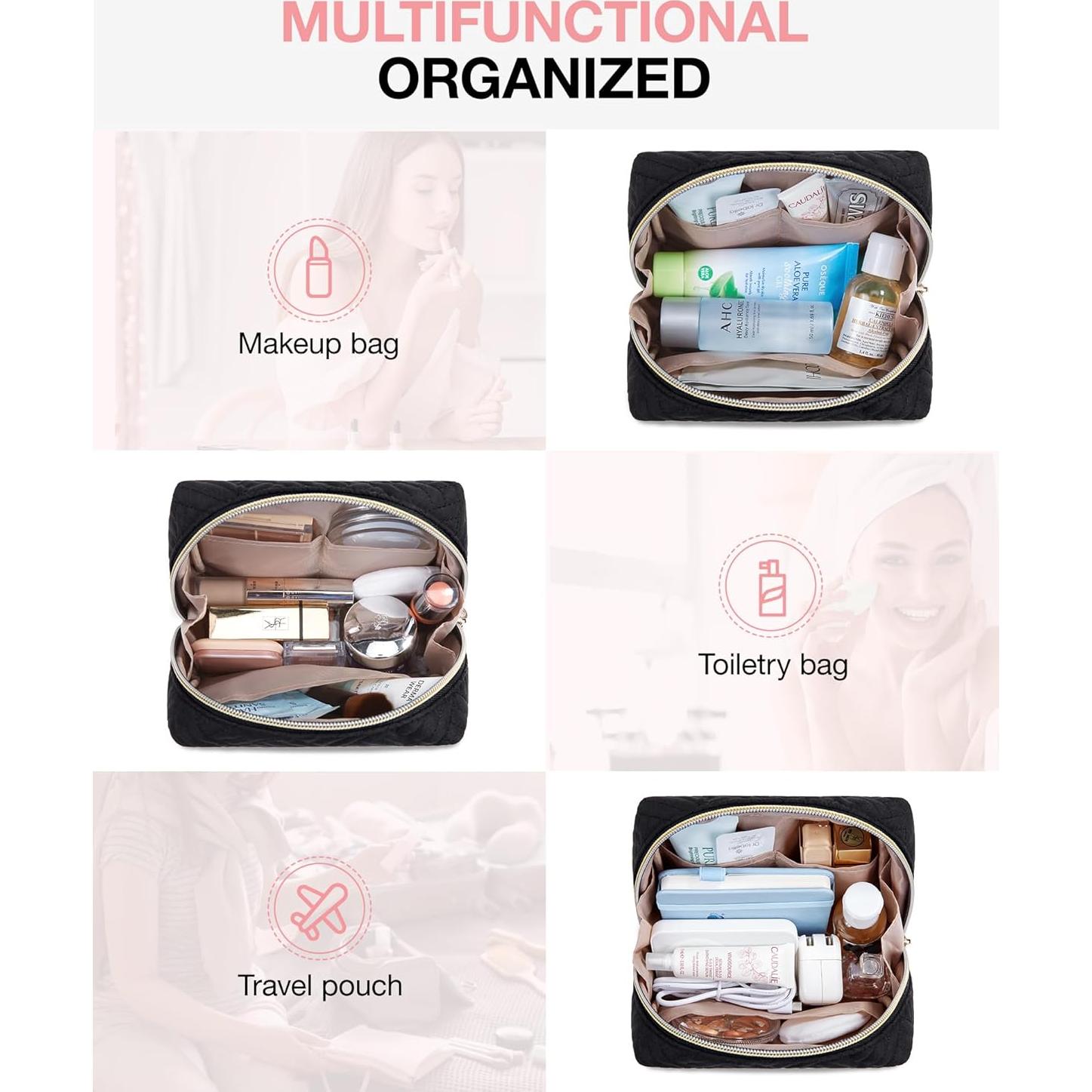 Bolsa de Maquillaje Pequeña BAGSMART Negra Resistente al Agua