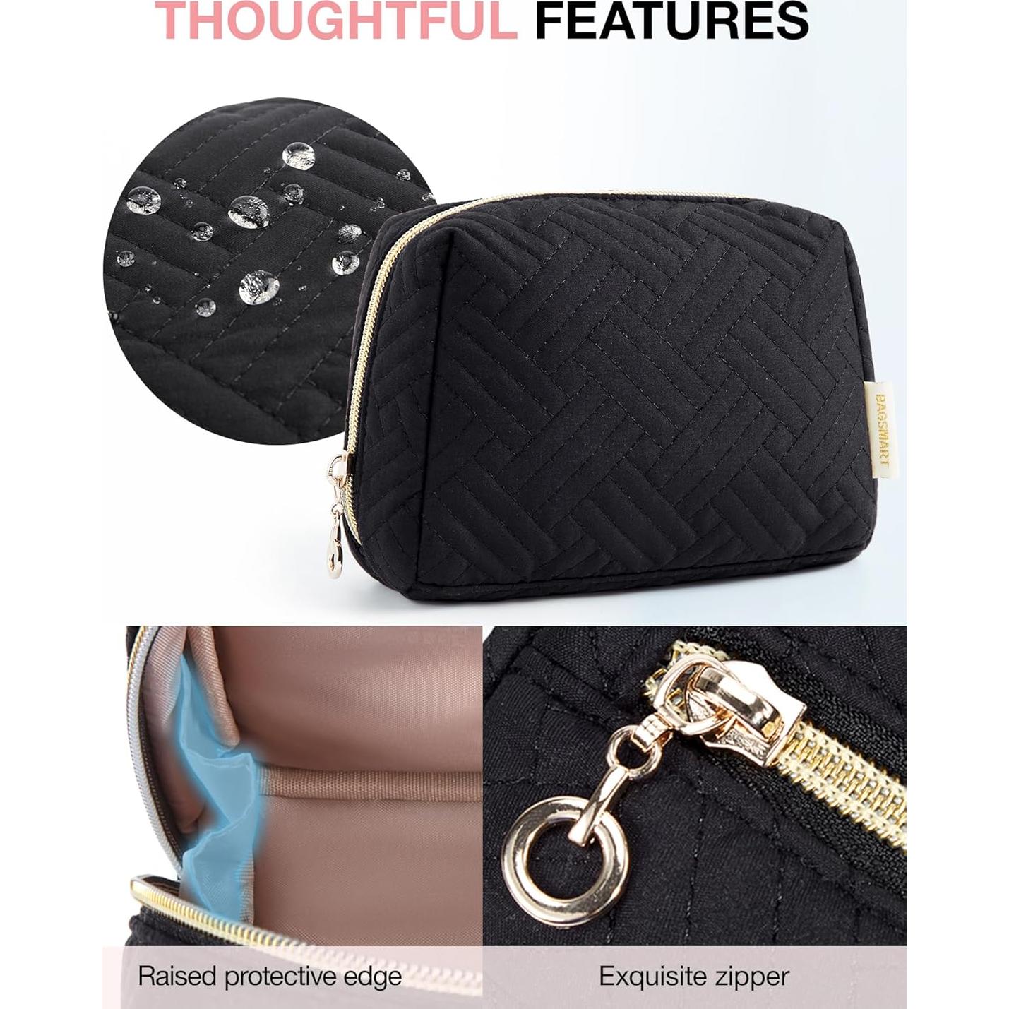 Bolsa de Maquillaje Pequeña BAGSMART Negra Resistente al Agua