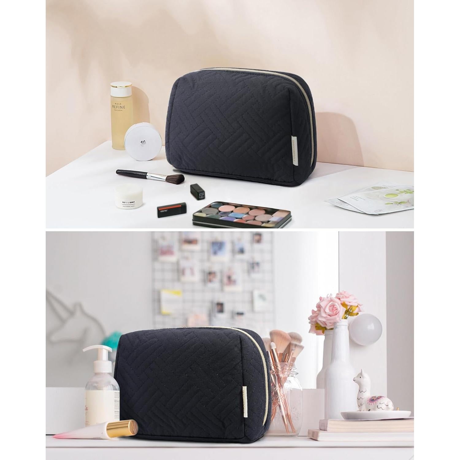 Bolsa de Maquillaje Pequeña BAGSMART Negra Resistente al Agua