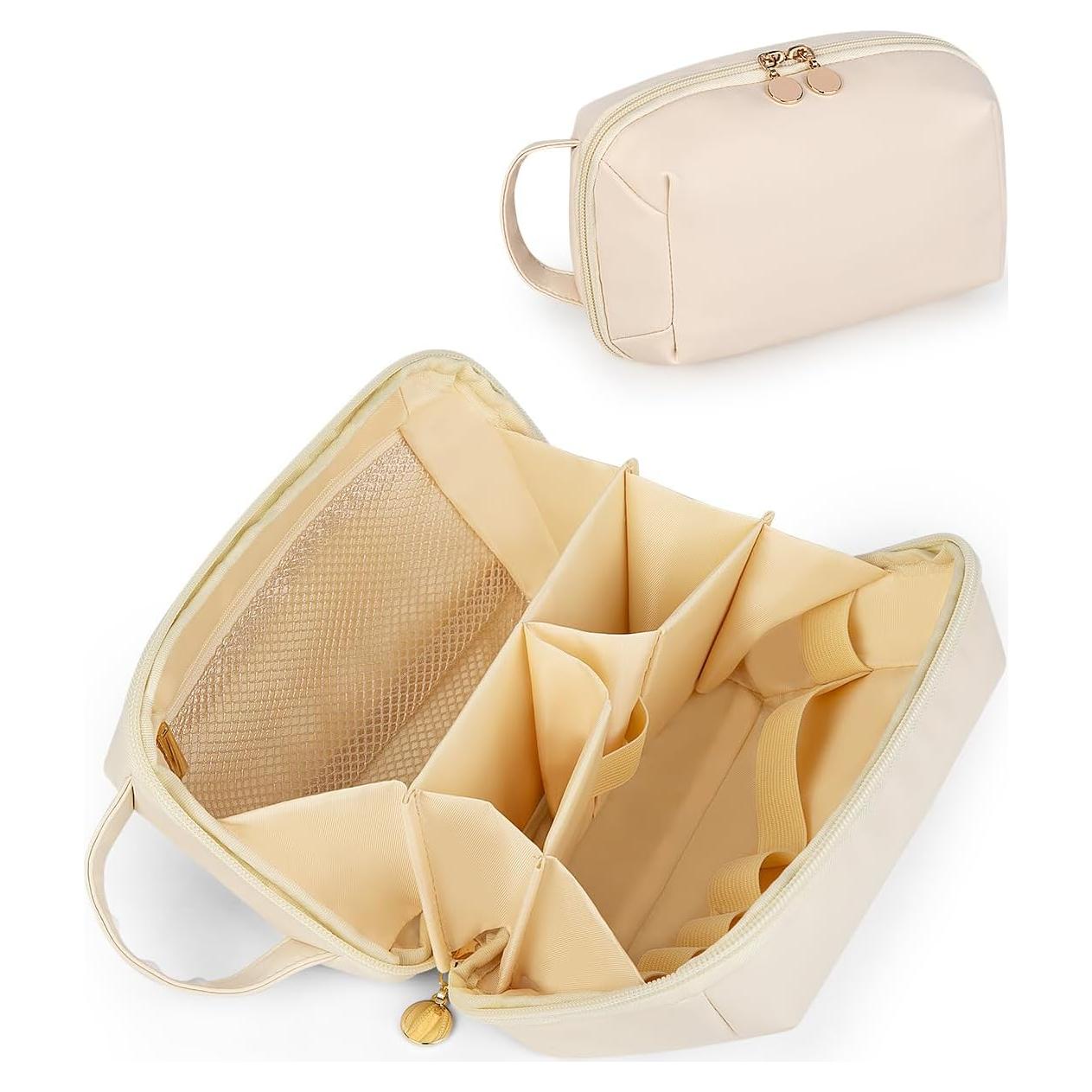 Bolsa de Maquillaje de Viaje Soimeat Mediana Beige Impermeable