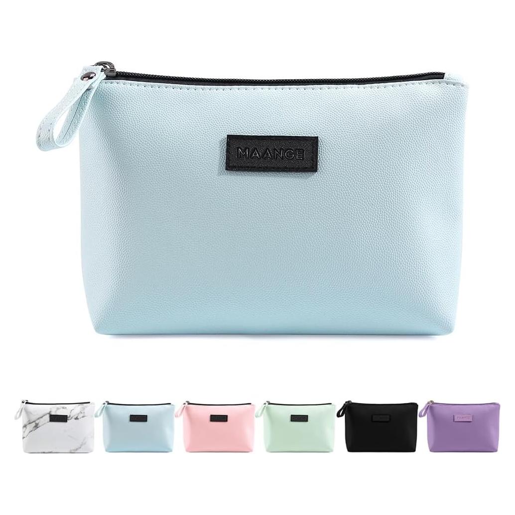 Bolsa de Maquillaje MAANGE de Cuero PU Impermeable 22x14x6cm
