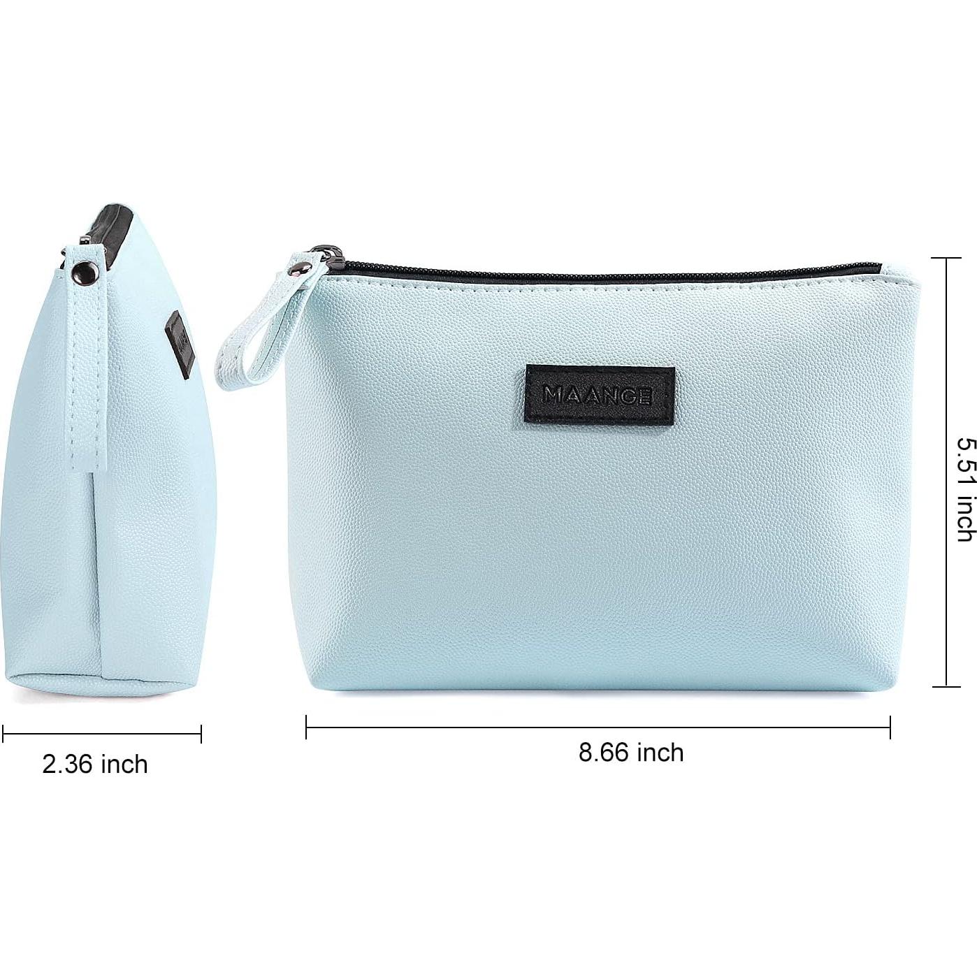 Bolsa de Maquillaje MAANGE de Cuero PU Impermeable 22x14x6cm