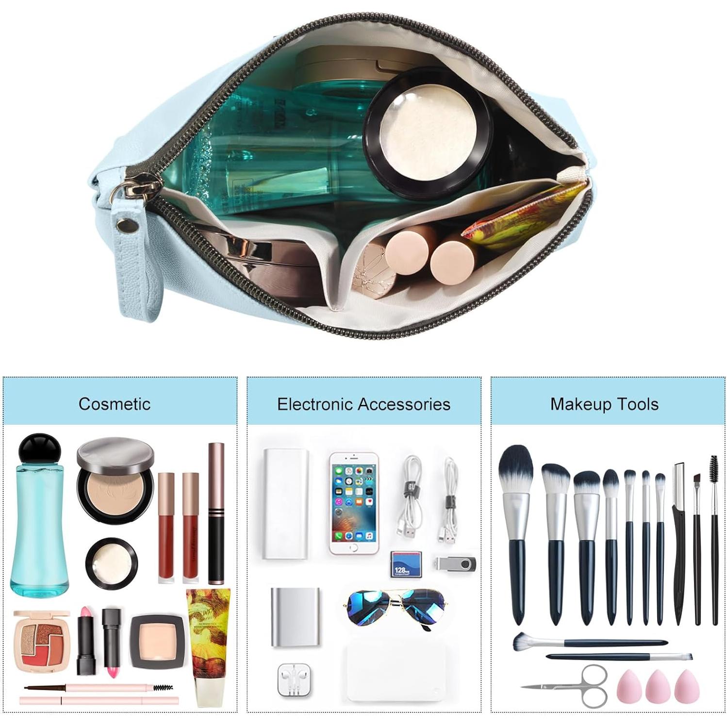 Bolsa de Maquillaje MAANGE de Cuero PU Impermeable 22x14x6cm