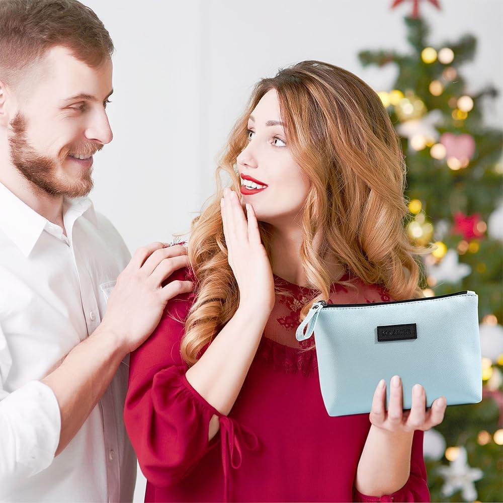 Bolsa de Maquillaje MAANGE de Cuero PU Impermeable 22x14x6cm