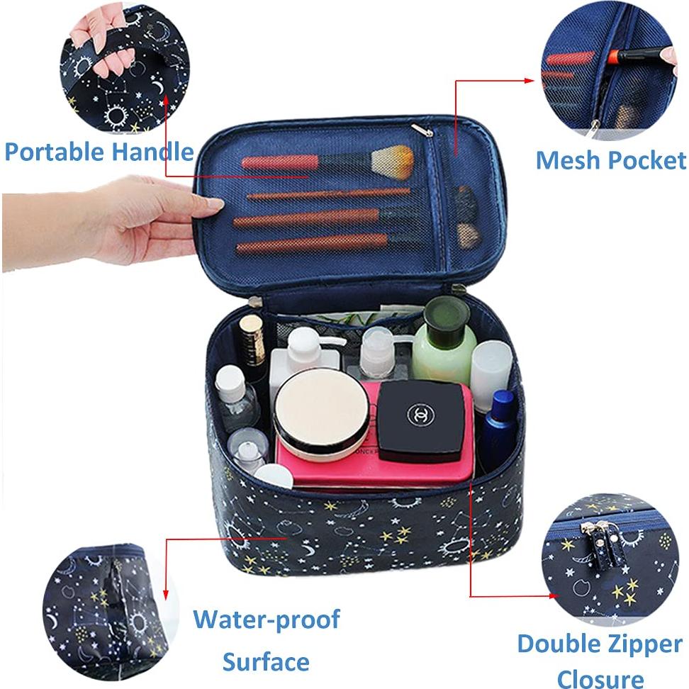 Bolsa de Maquillaje HOYOFO Cielo Estrellado Organizador 24.5x16x15 cm