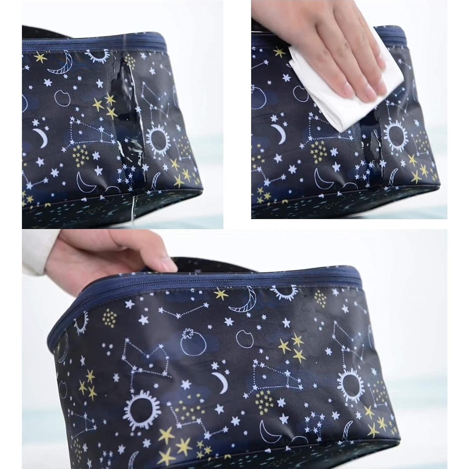 Bolsa de Maquillaje HOYOFO Cielo Estrellado Organizador 24.5x16x15 cm