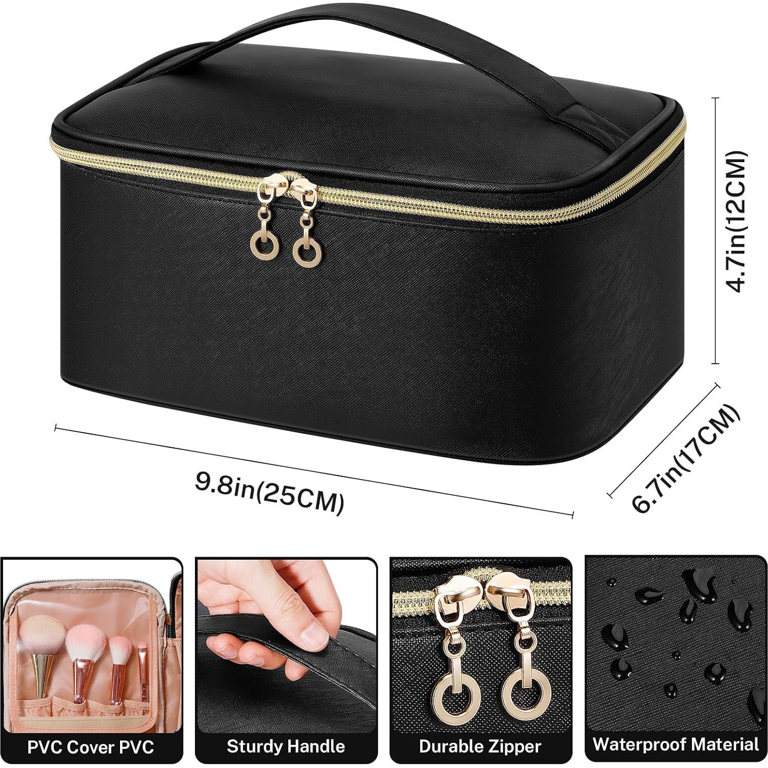 Bolsa de Maquillaje de Viaje Senbowe Negra Impermeable 24x16cm