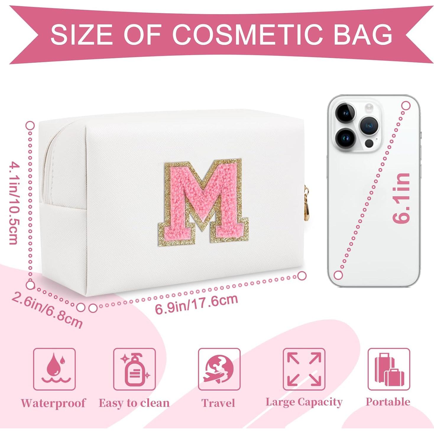 Bolsa de Maquillaje Personalizada ChaoGreat Letra M Blanca