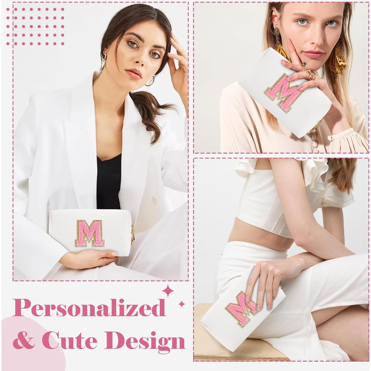 Bolsa de Maquillaje Personalizada ChaoGreat Letra M Blanca