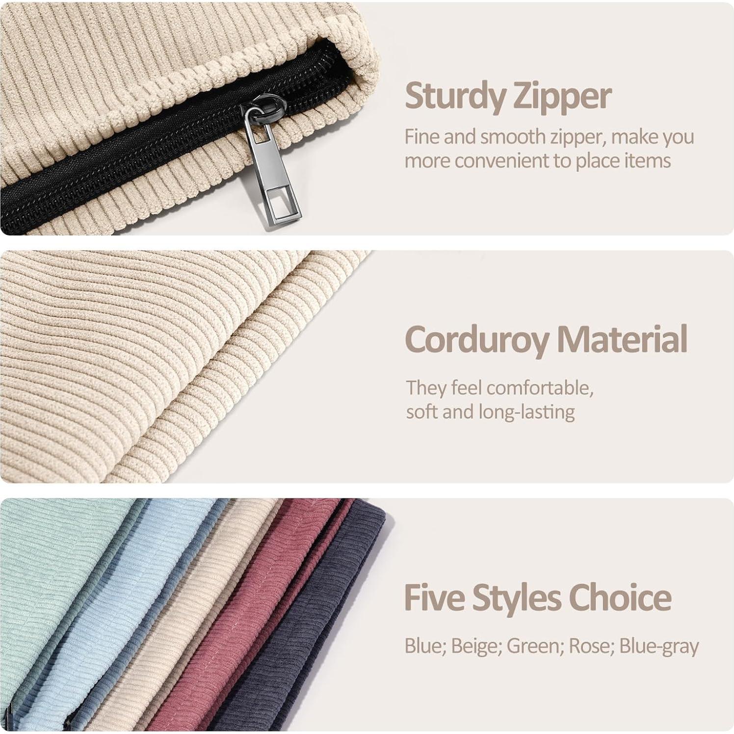 Bolsa de Maquillaje MAANGE Terciopelo Beige 22.6x16.5 cm