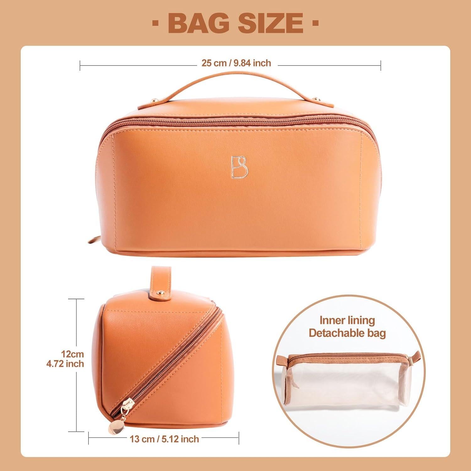 Bolsa de Maquillaje de Viaje BS-MALL 23.4x10.5x12.7cm