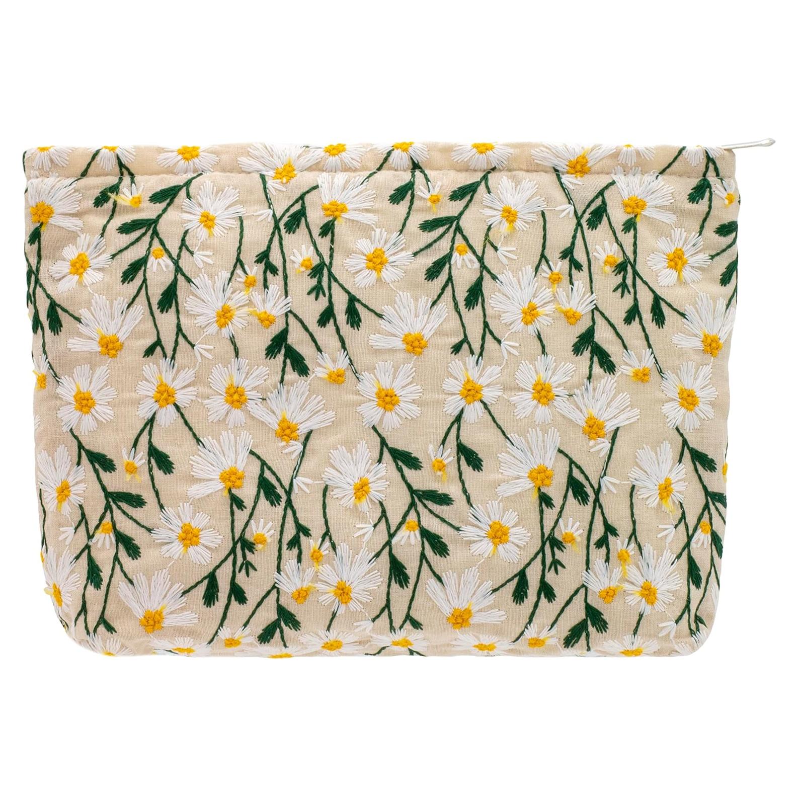 Neceser Cosmético Grande PAZIMIIK Lona Blanca 26x18 cm