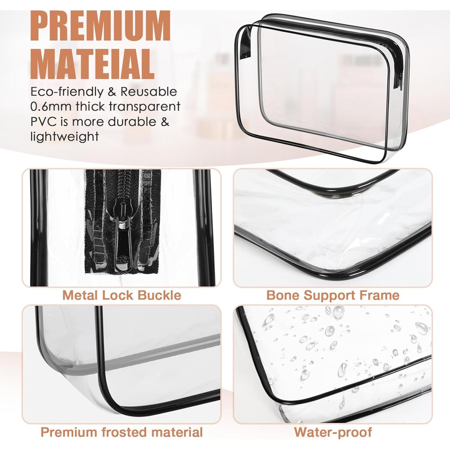 Paquete de 3 Bolsas de Aseo Transparentes ANOOVV - TSA