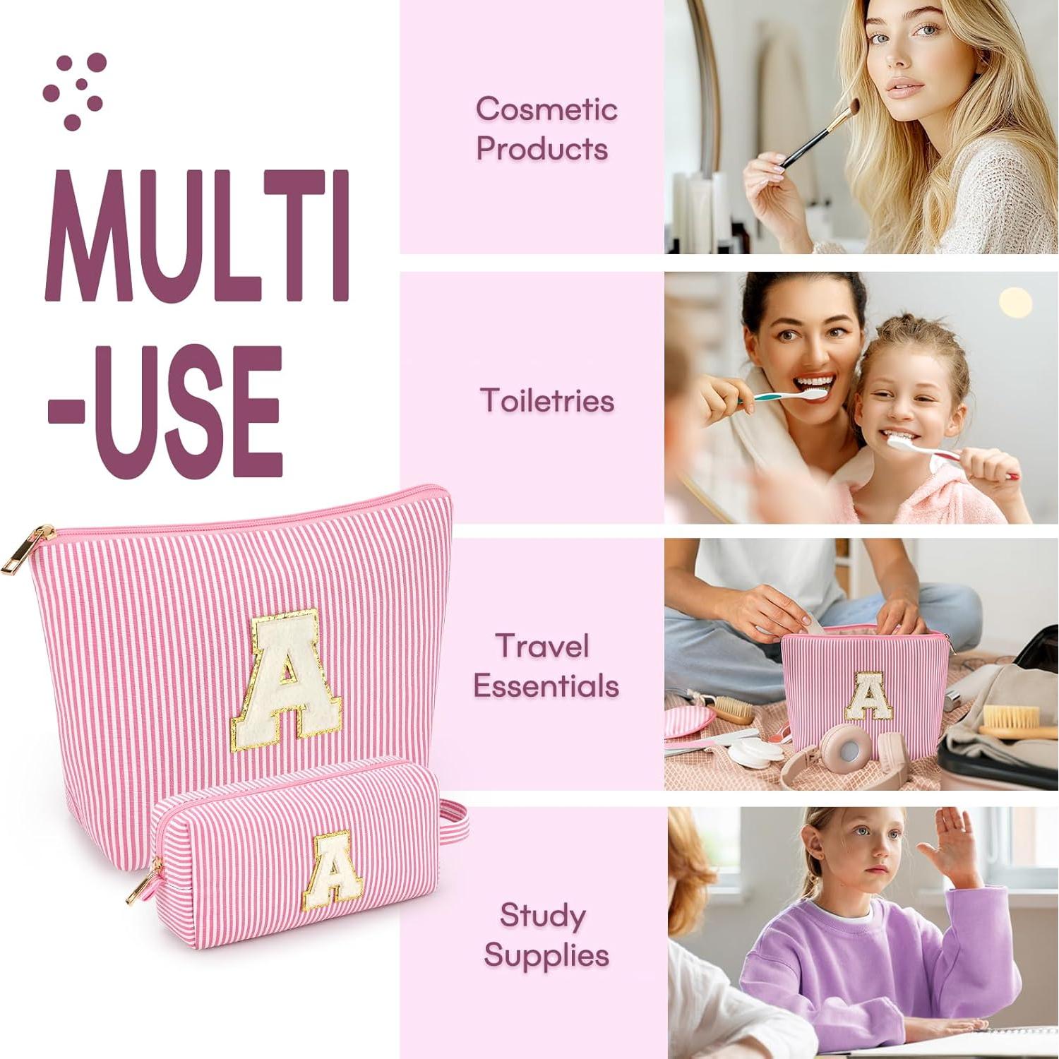 2 Bolsas de Maquillaje Rosa para Mujeres - Viaje y Aseo