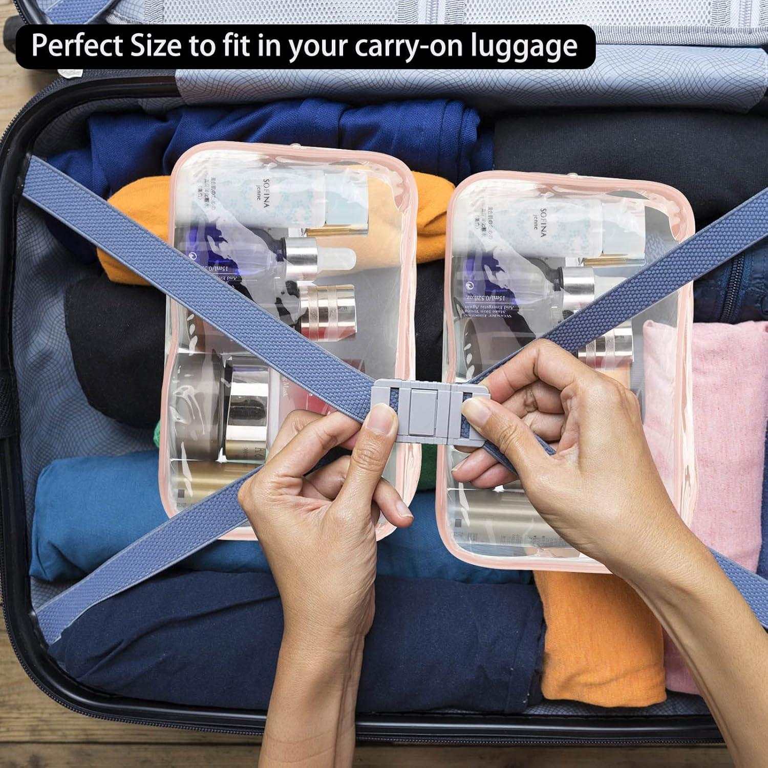 Bolsas Cosméticas Transparentes Tbestmax 10 Pcs Rosa Durazno 19.1x12.2x5.8 cm