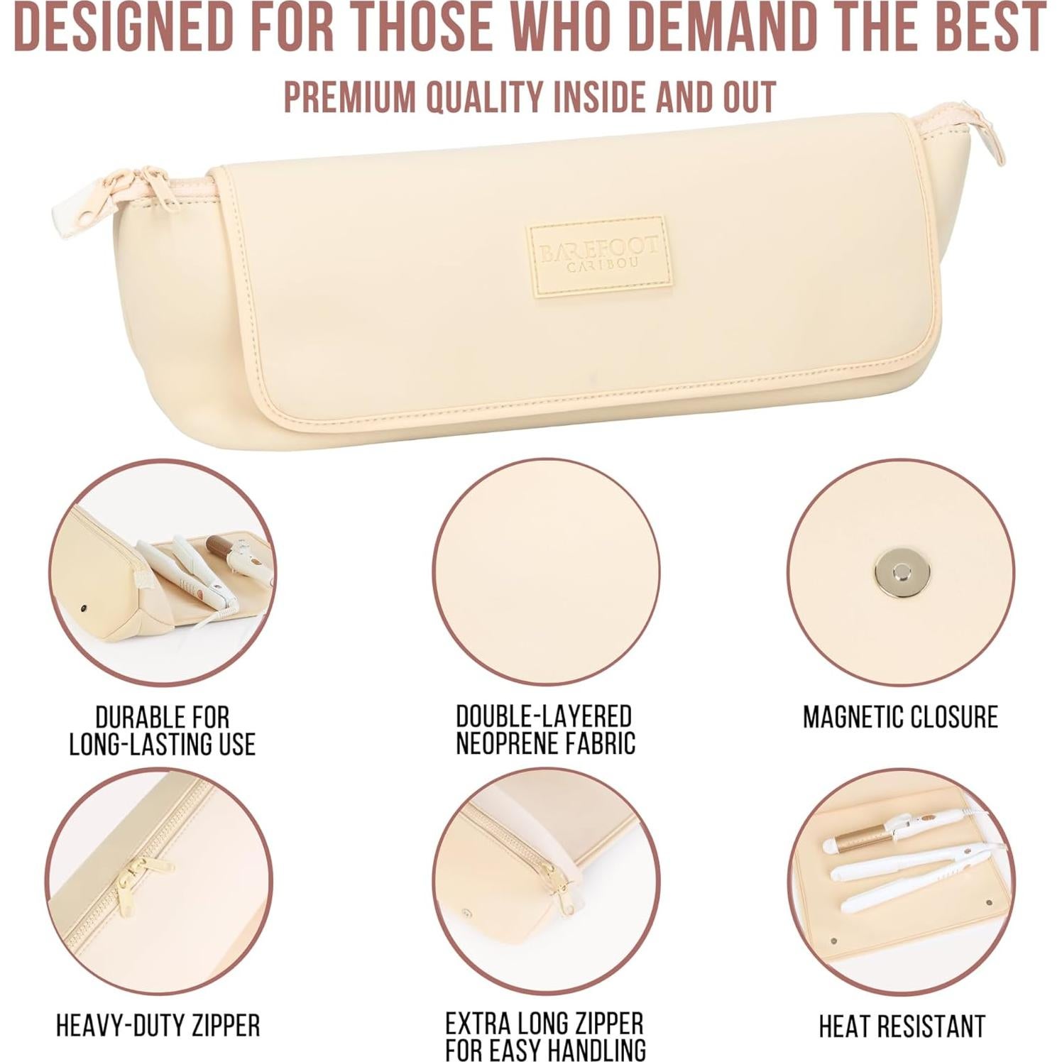 Bolsa de Viaje para Herramientas de Cabello Barefoot Caribou 2 en 1