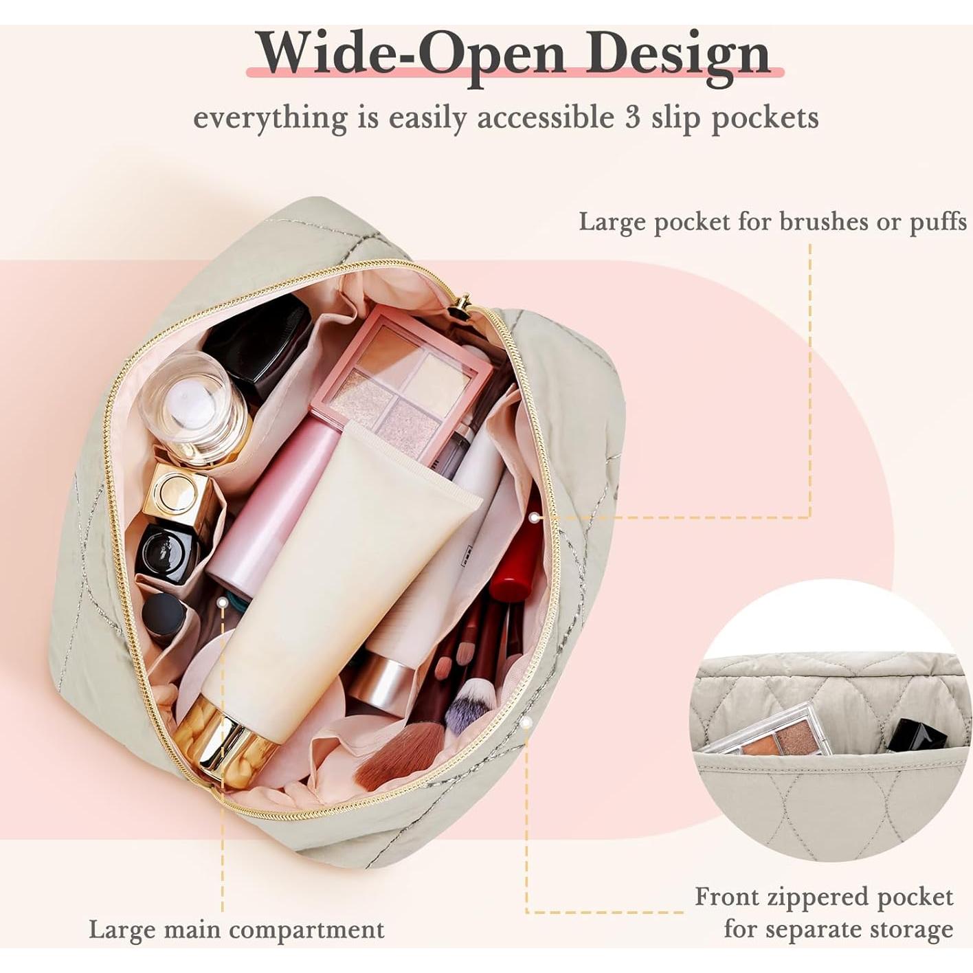 Bolsa de Maquillaje Noozion Acolchada para Mujeres 22.1x8.1x15.2cm