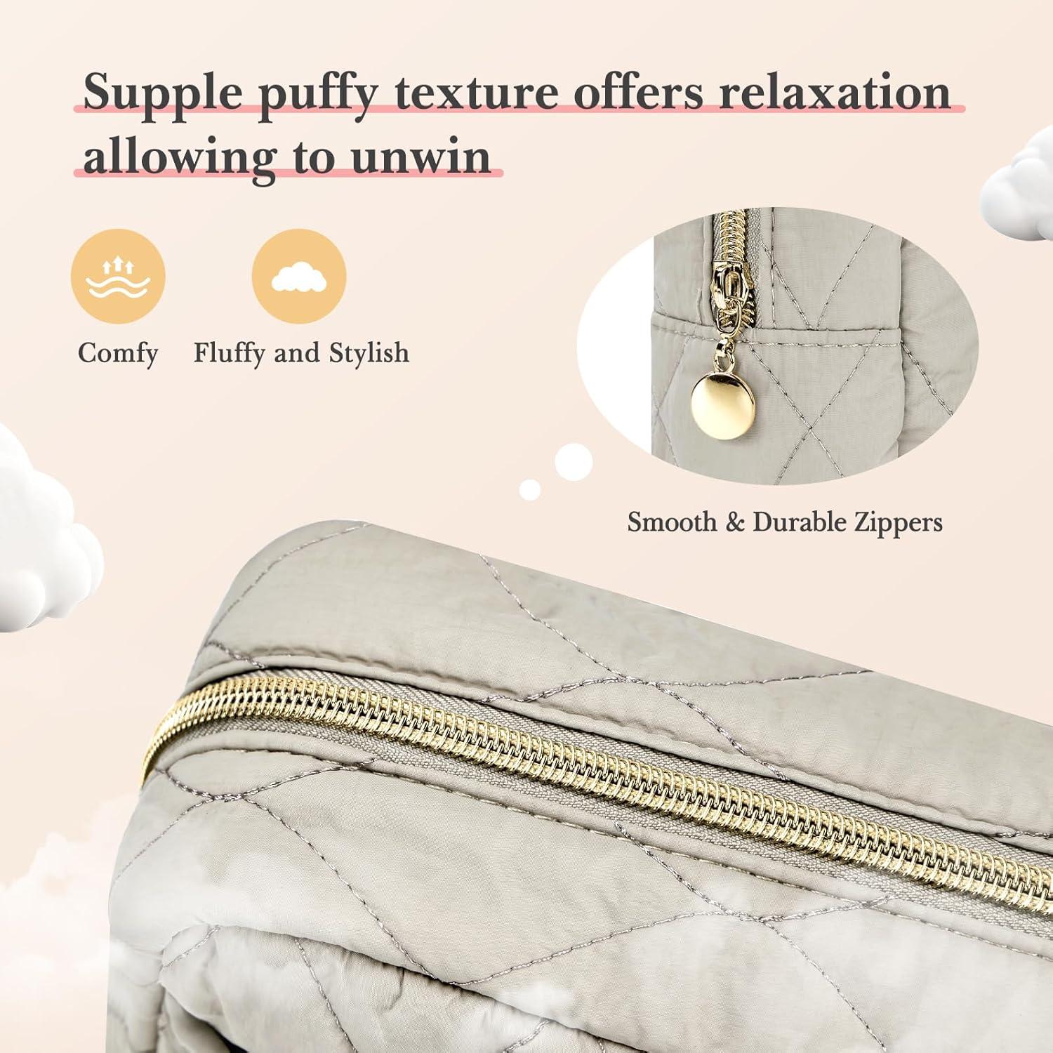 Bolsa de Maquillaje Noozion Acolchada para Mujeres 22.1x8.1x15.2cm