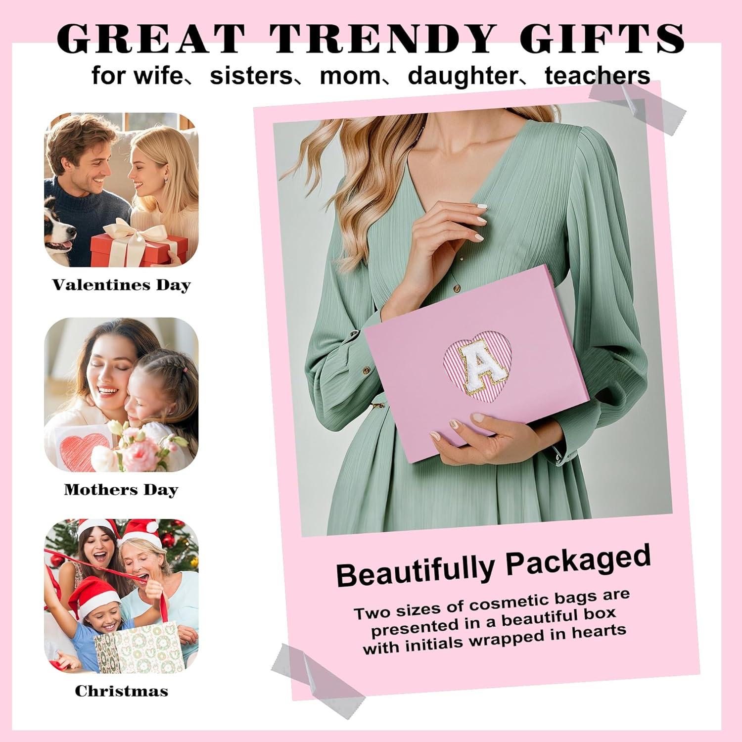 Bolsa de Aseo Portátil Rosa para Mujeres - Set de Maquillaje de Viaje