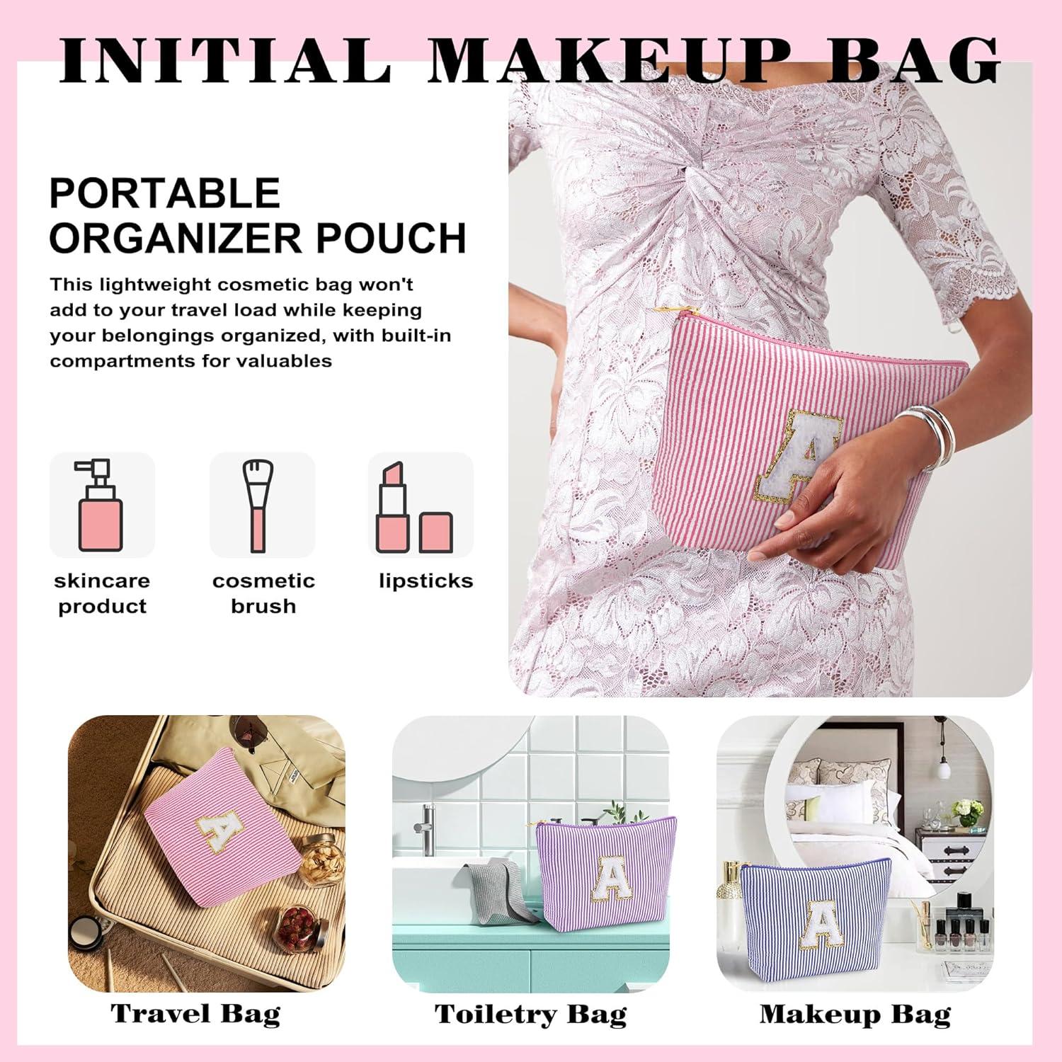 Bolsa de Aseo Portátil Rosa para Mujeres - Set de Maquillaje de Viaje