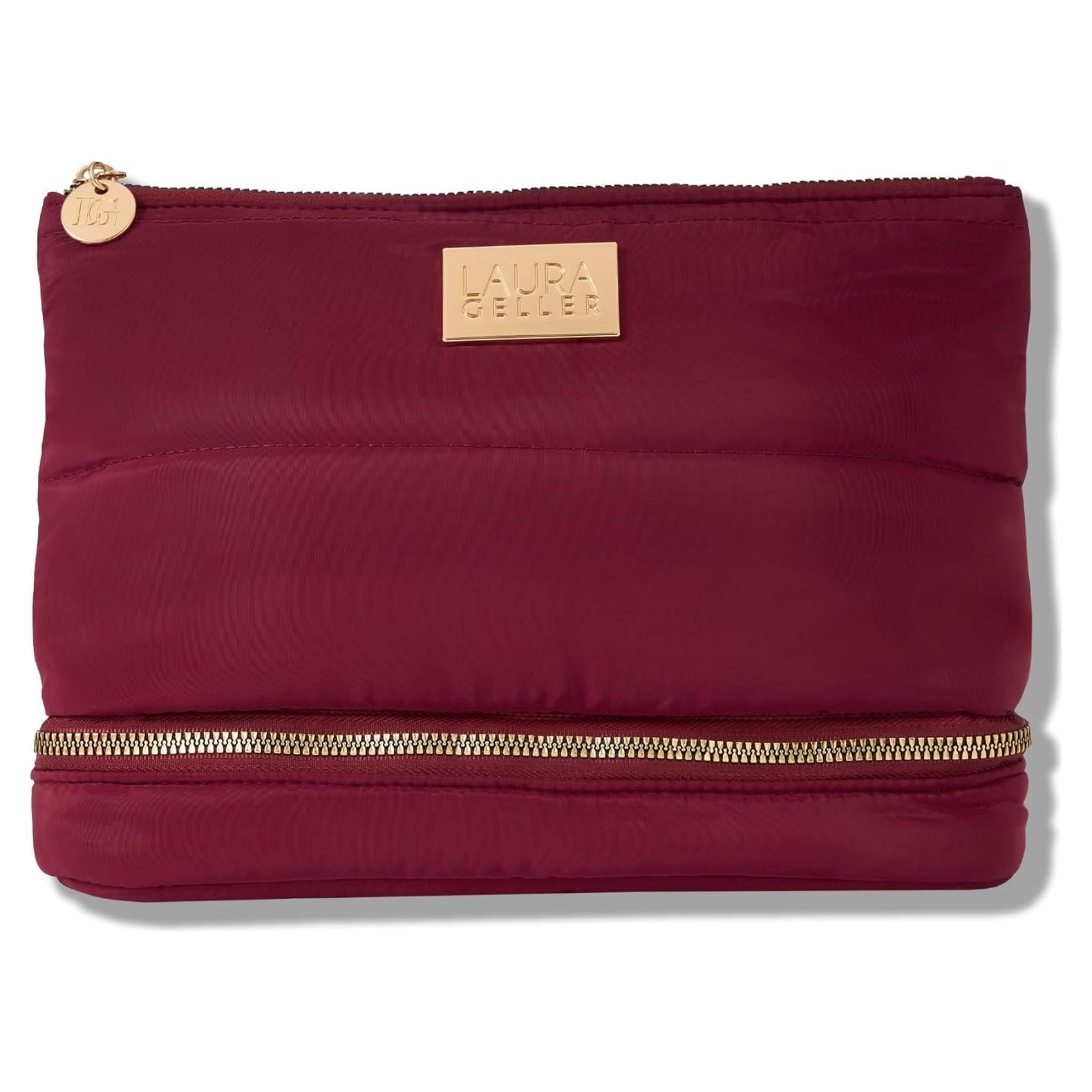 Bolsa de Maquillaje Quilted Laura Geller Burdeos con Estuche