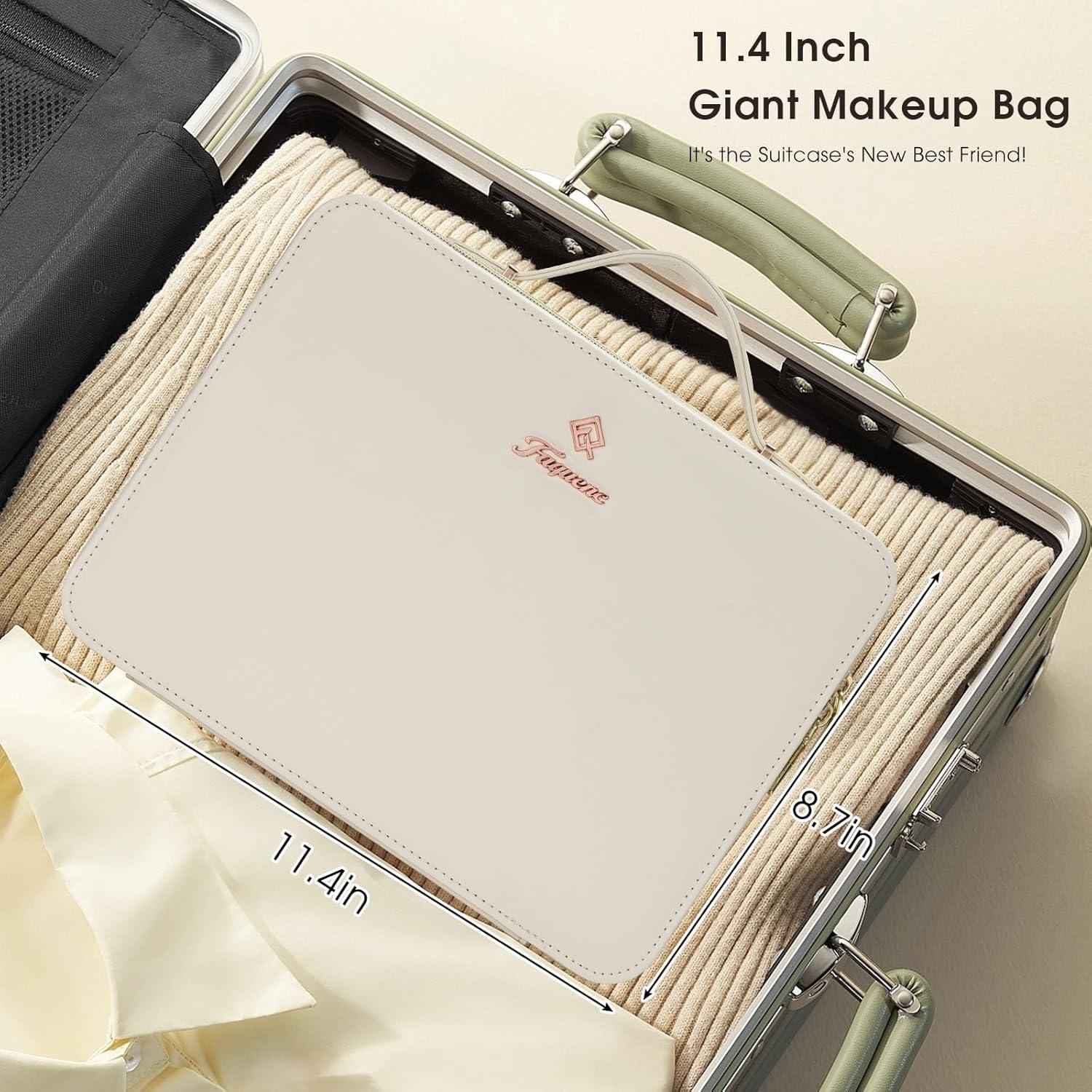 Estuche de Maquillaje Faquenc con Espejo LED 29 cm Blanco