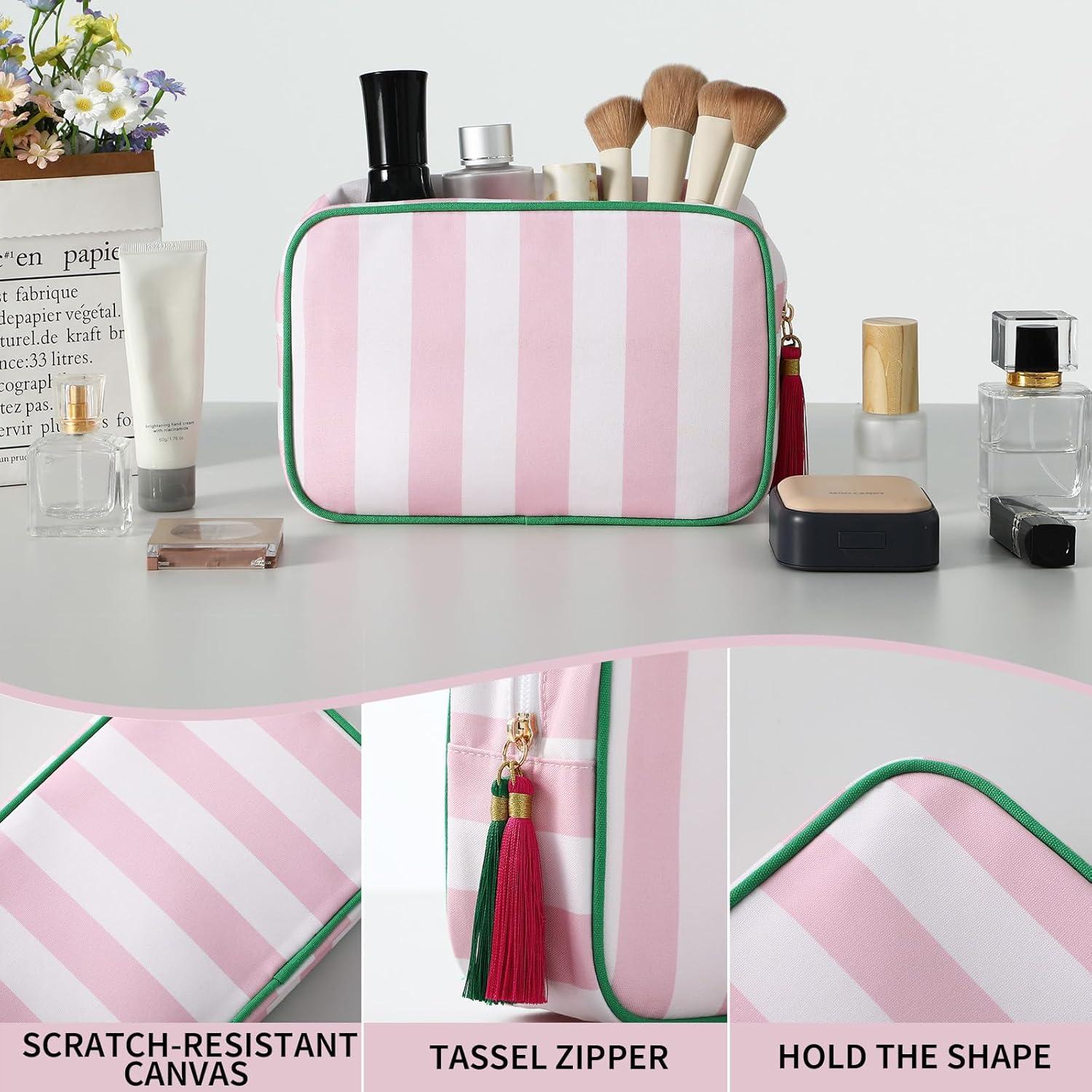 Bolsa de Maquillaje Grande EMBRUNIOICE Rayas 23.9x15.5cm