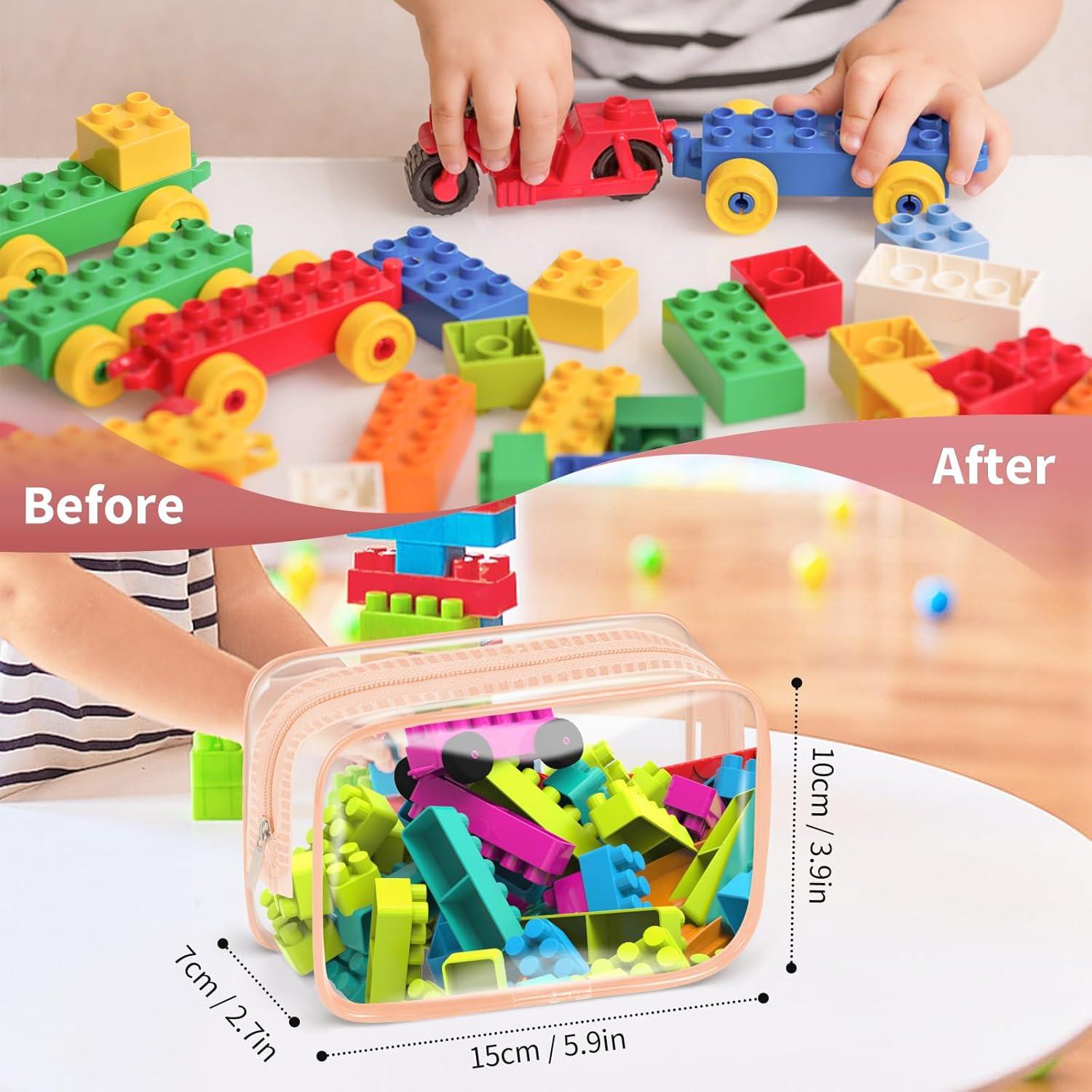 Bolsa de Maquillaje Transparente TISRATOK 12 PCS 15x10x7cm