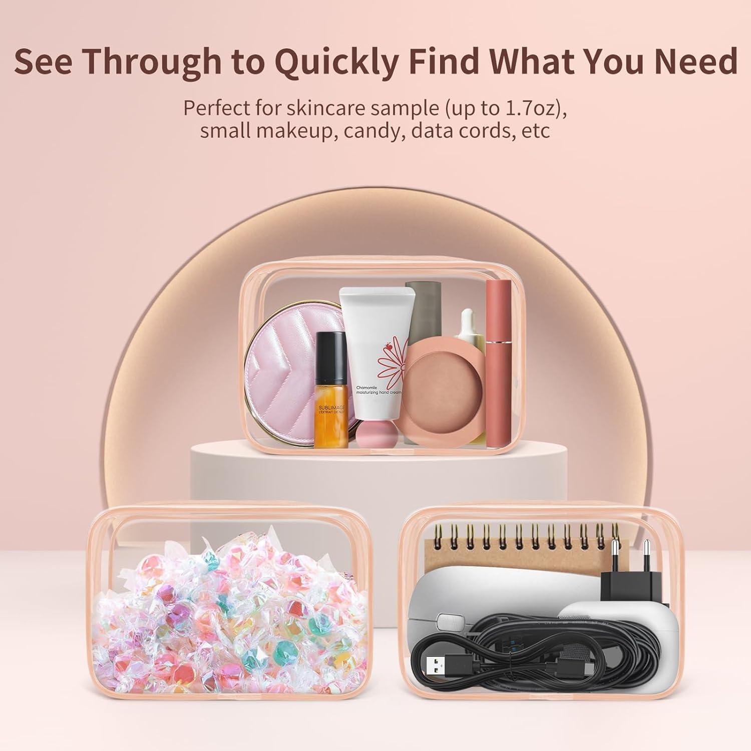 Bolsa de Maquillaje Transparente TISRATOK 12 PCS 15x10x7cm