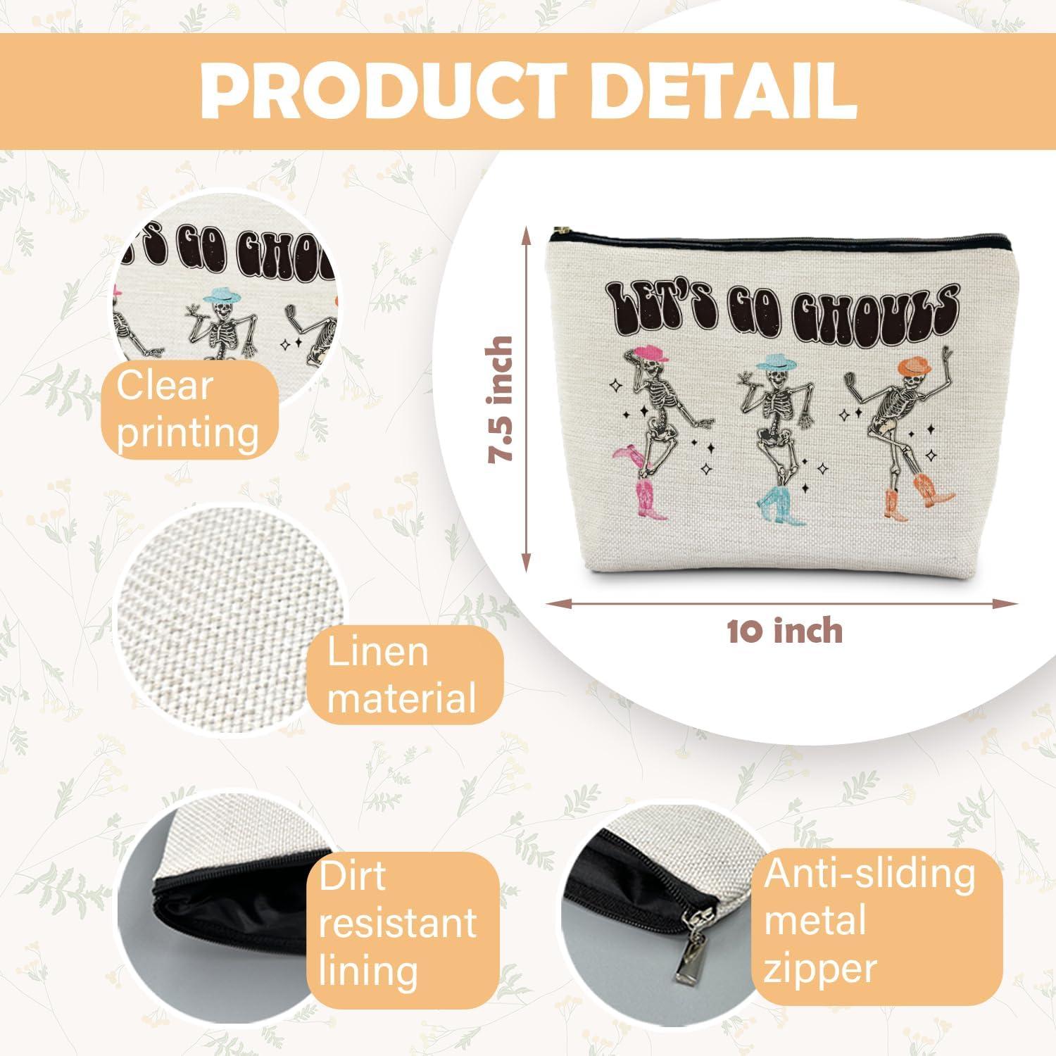 Bolsa de Maquillaje Halloween RYYCDOI 25.4x19.05cm Gótica