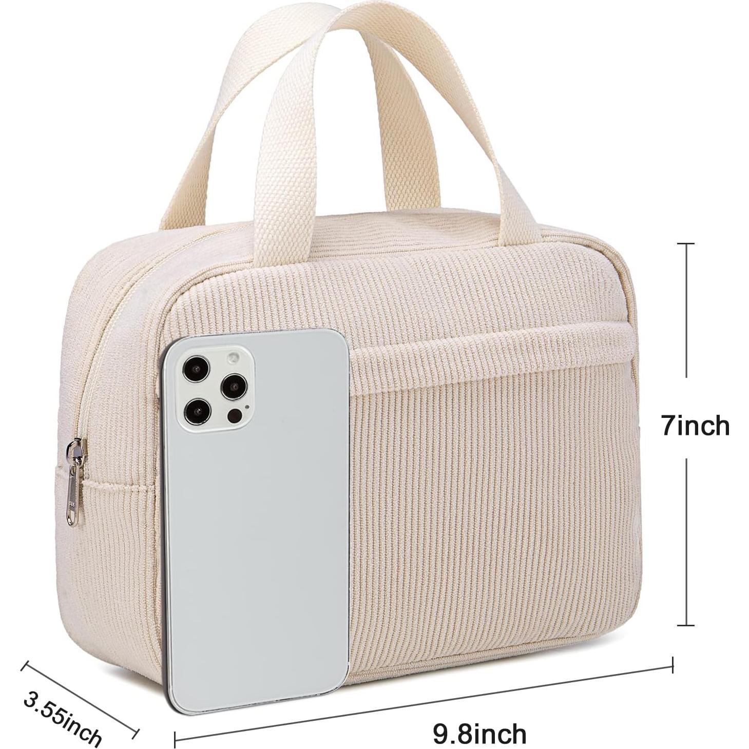 Bolsa de Maquillaje BTOOP Grande Corduroy Beige 24.89x9.02x17.78 cm