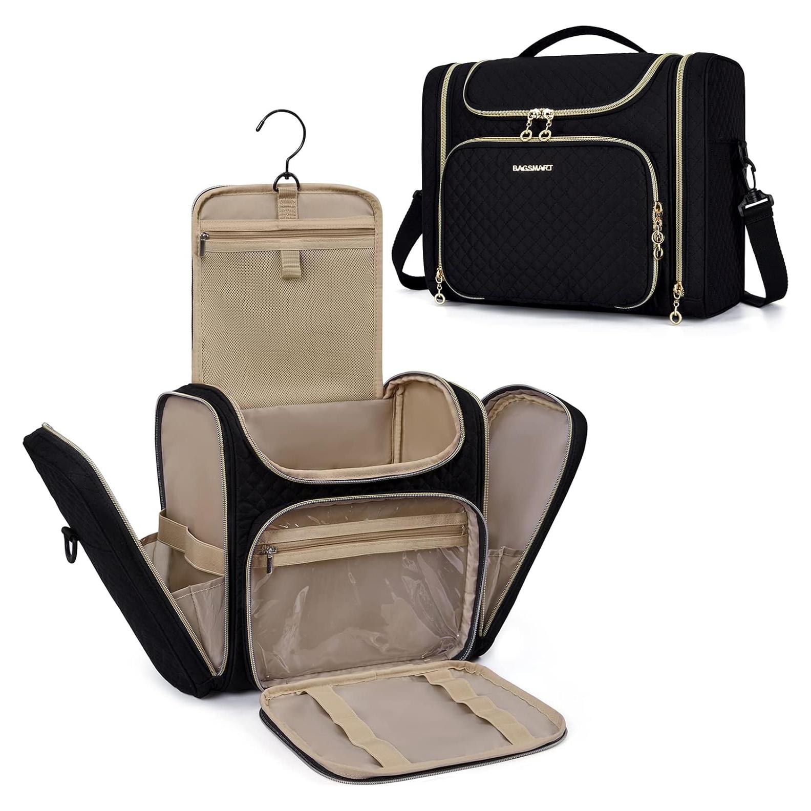 Bolsa de Aseo Colgante BAGSMART Negra Impermeable 31x26x17.5 cm