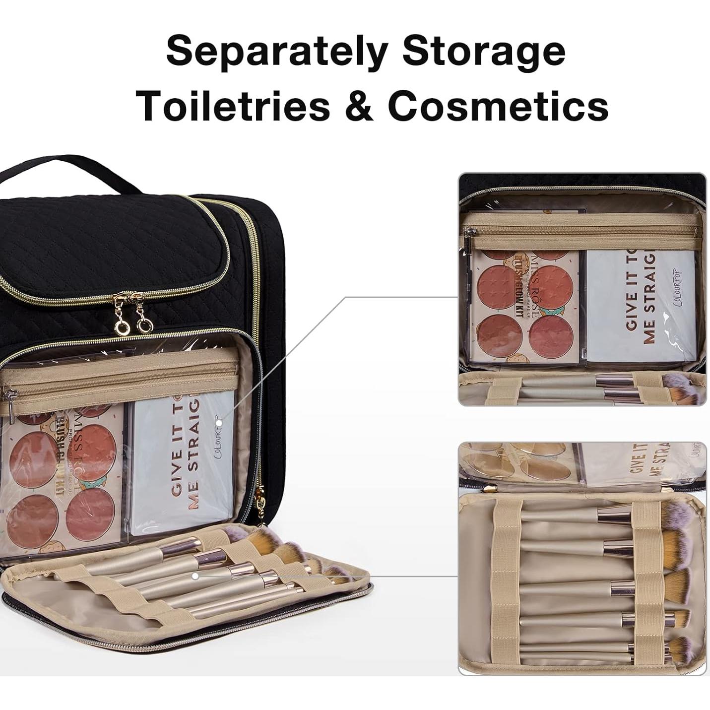 Bolsa de Aseo Colgante BAGSMART Negra Impermeable 31x26x17.5 cm