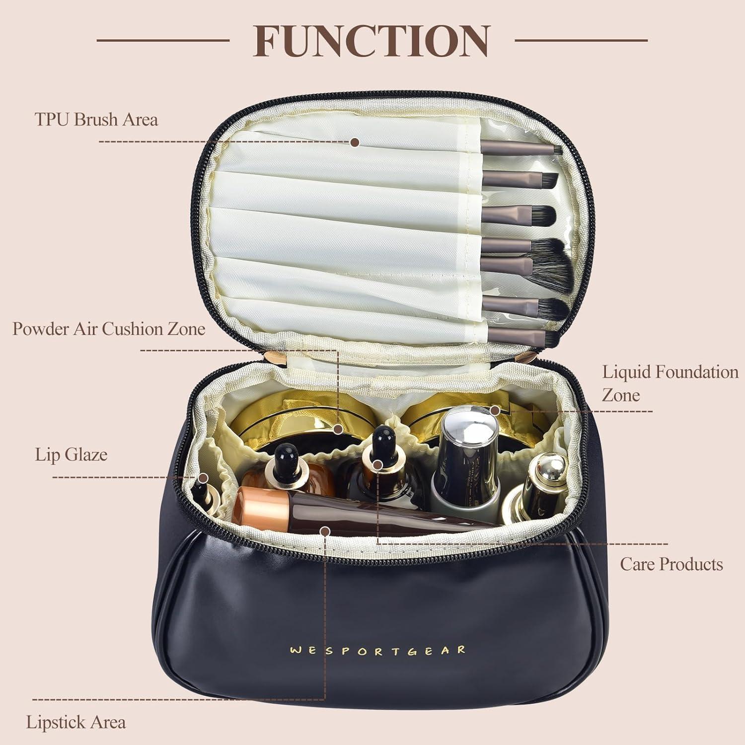 Bolsa de Maquillaje de Viaje WESPORT GEAR Negra Impermeable